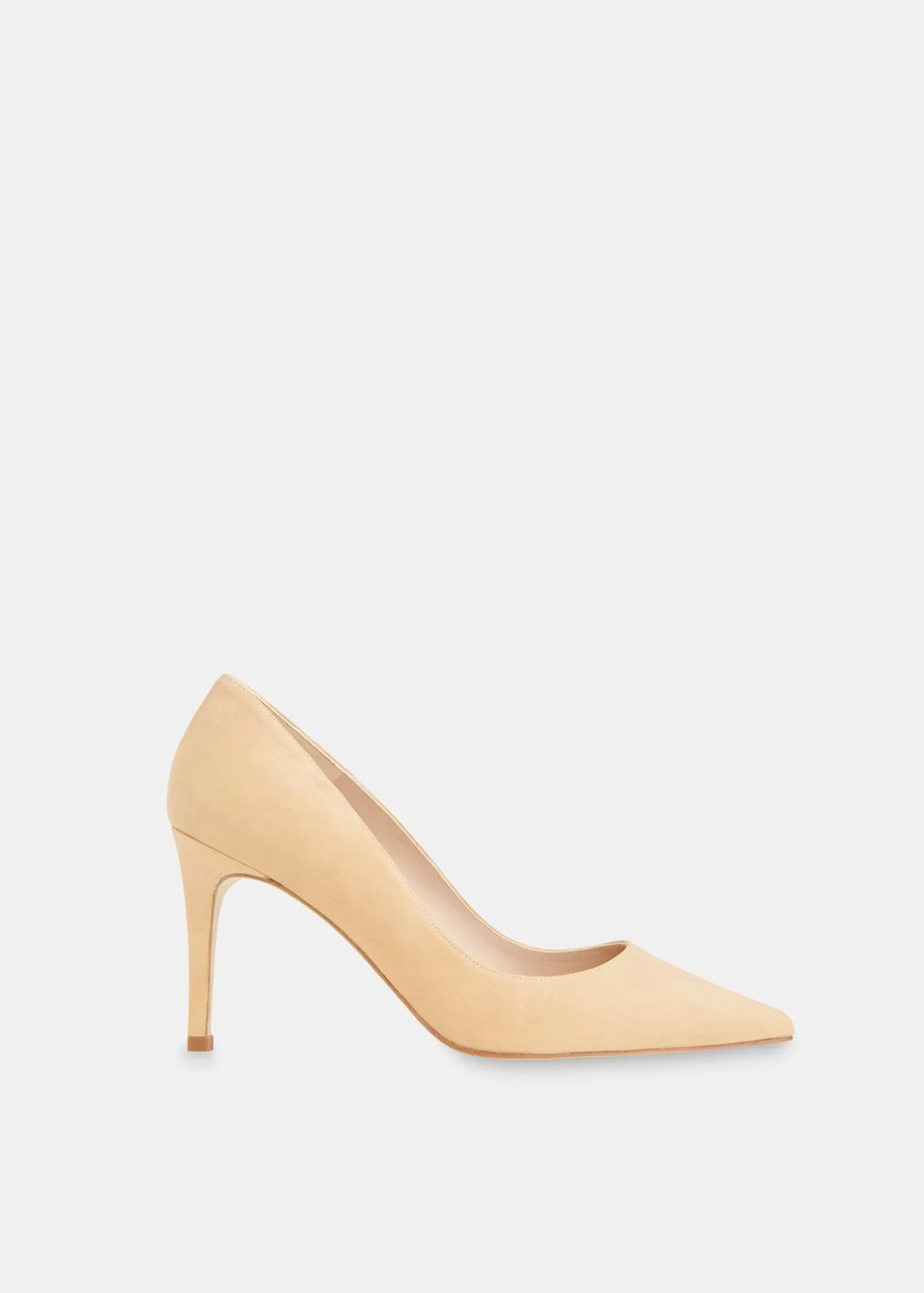 Whistles Heels*Corie Suede Heeled Pump Beige