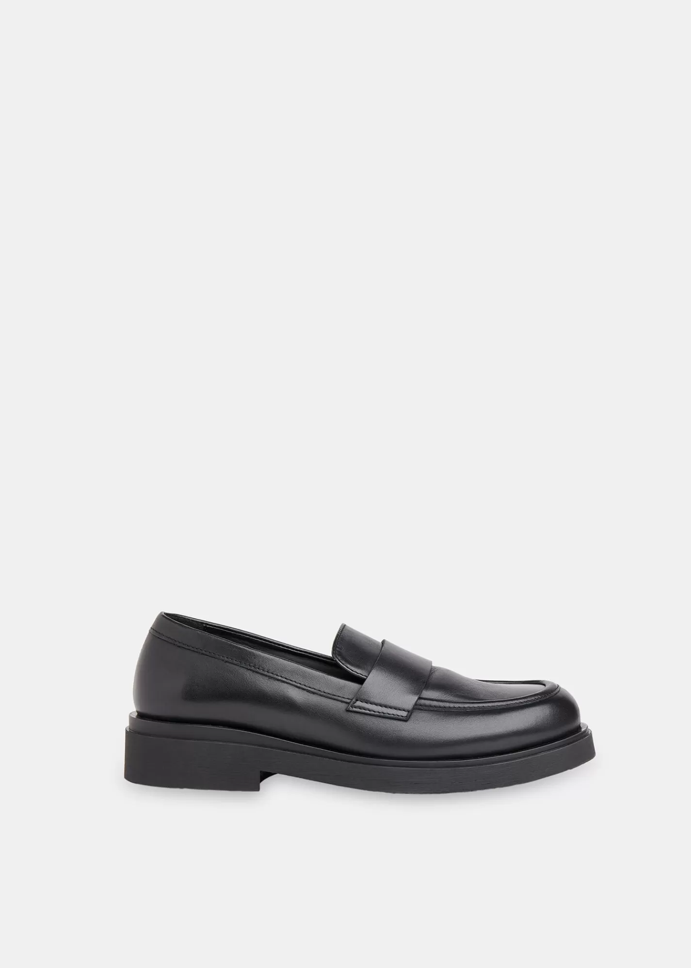 Whistles Flat Shoes | Leather*Ames Chunky Loafer Black