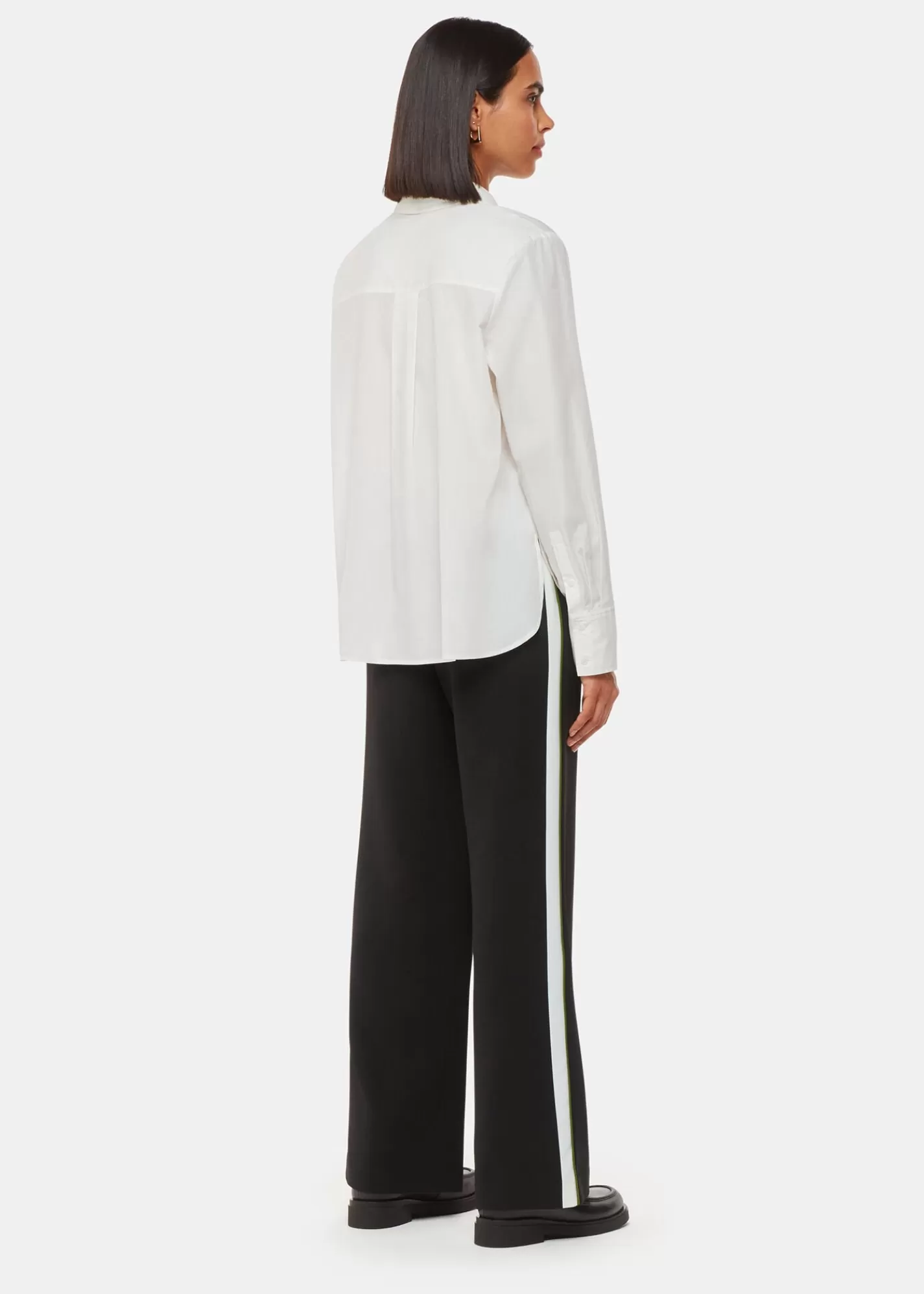 Whistles Trousers*Black Crepe Side Stripe Trouser Black/Multi