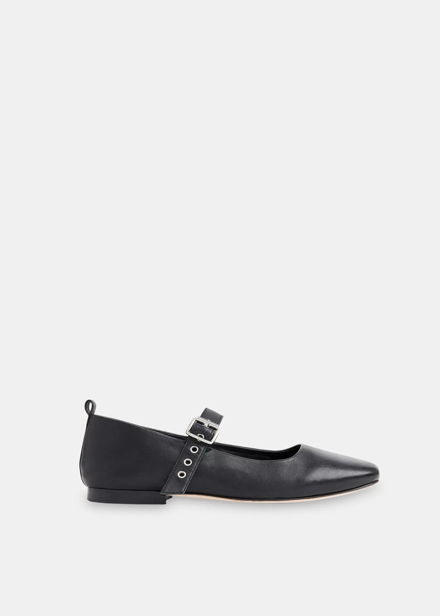 Whistles Flat Shoes | Leather*Elba Ballet Pump Black