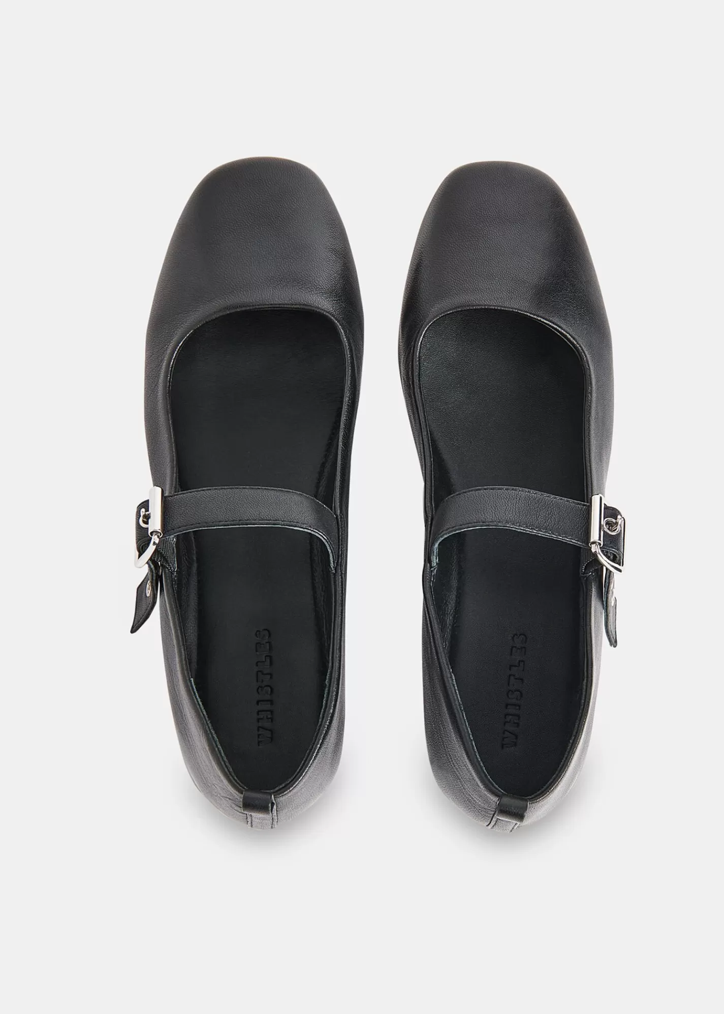 Whistles Flat Shoes | Leather*Elba Ballet Pump Black