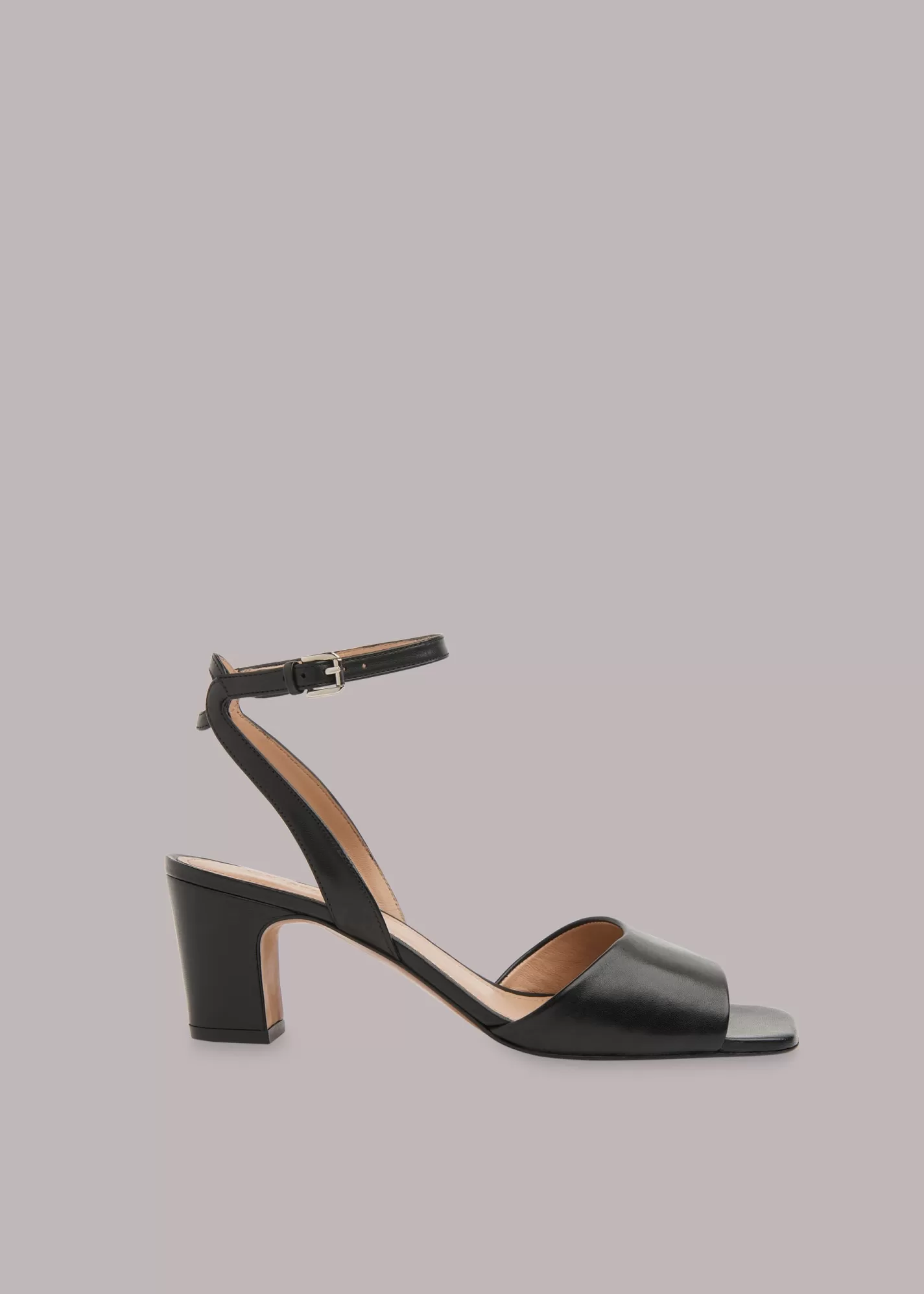 Whistles Heels | Leather*Emerson Block Heel Sandal Black