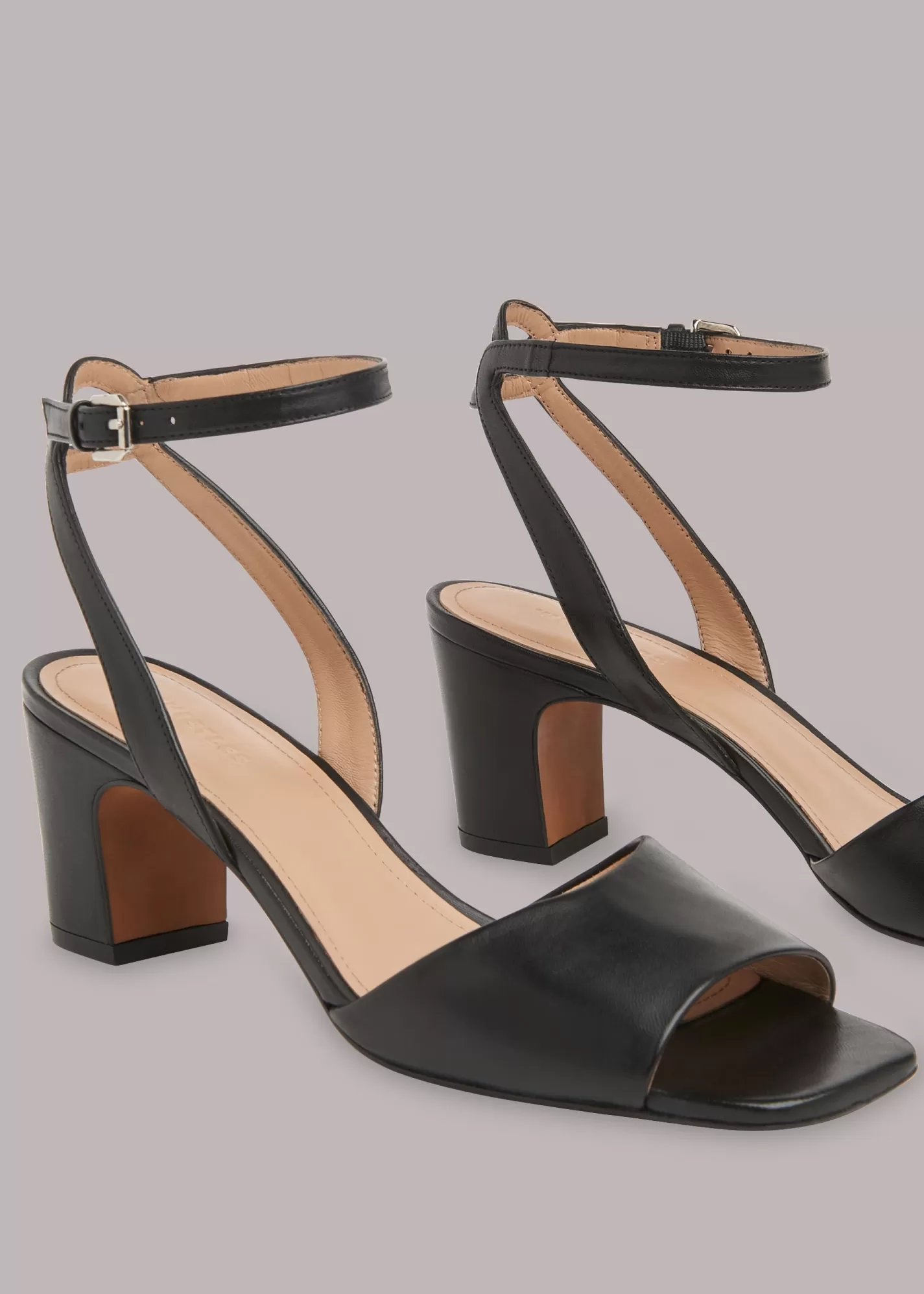 Whistles Heels | Leather*Emerson Block Heel Sandal Black