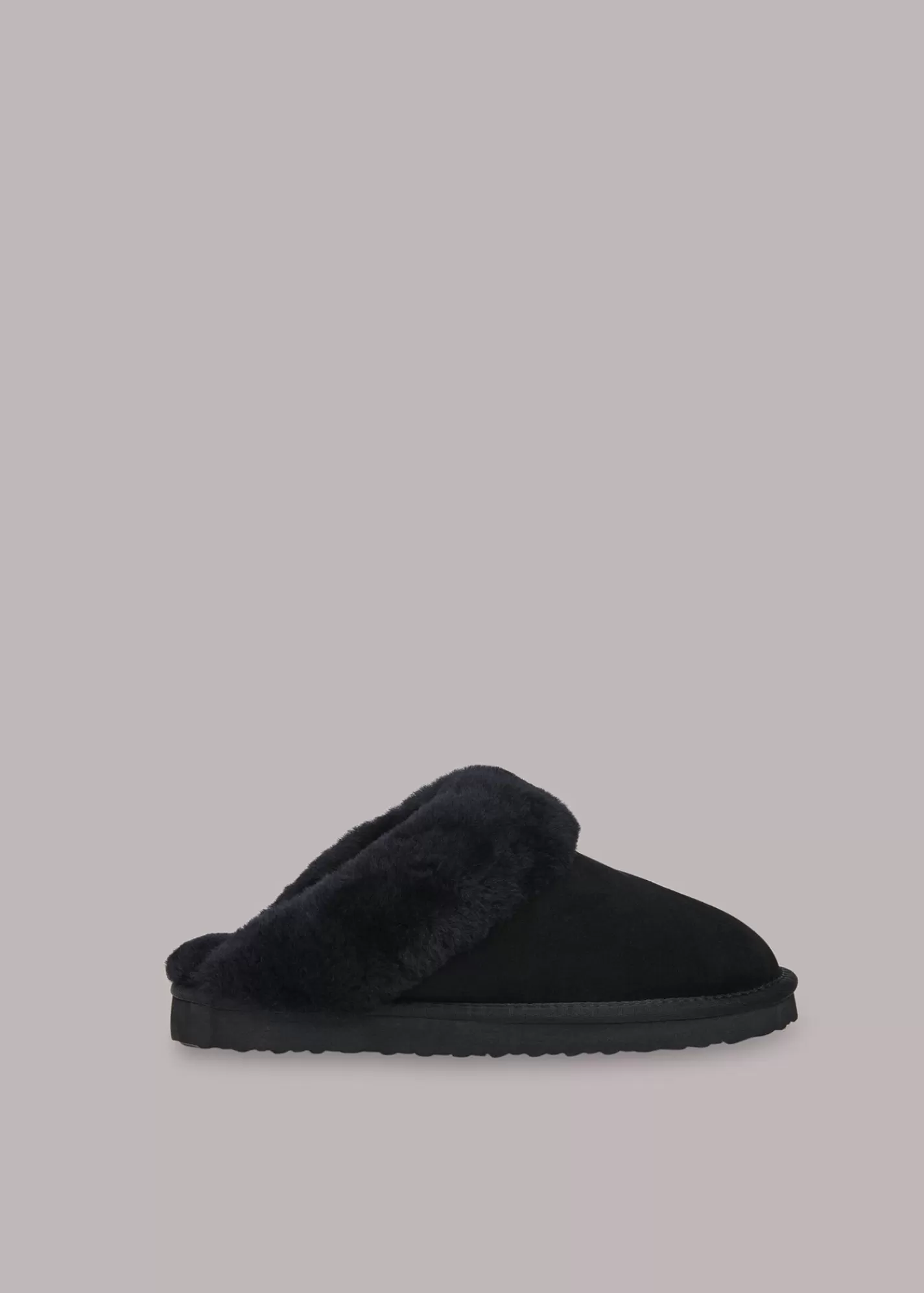 Whistles Slippers*Emilia Cuff Slipper Black