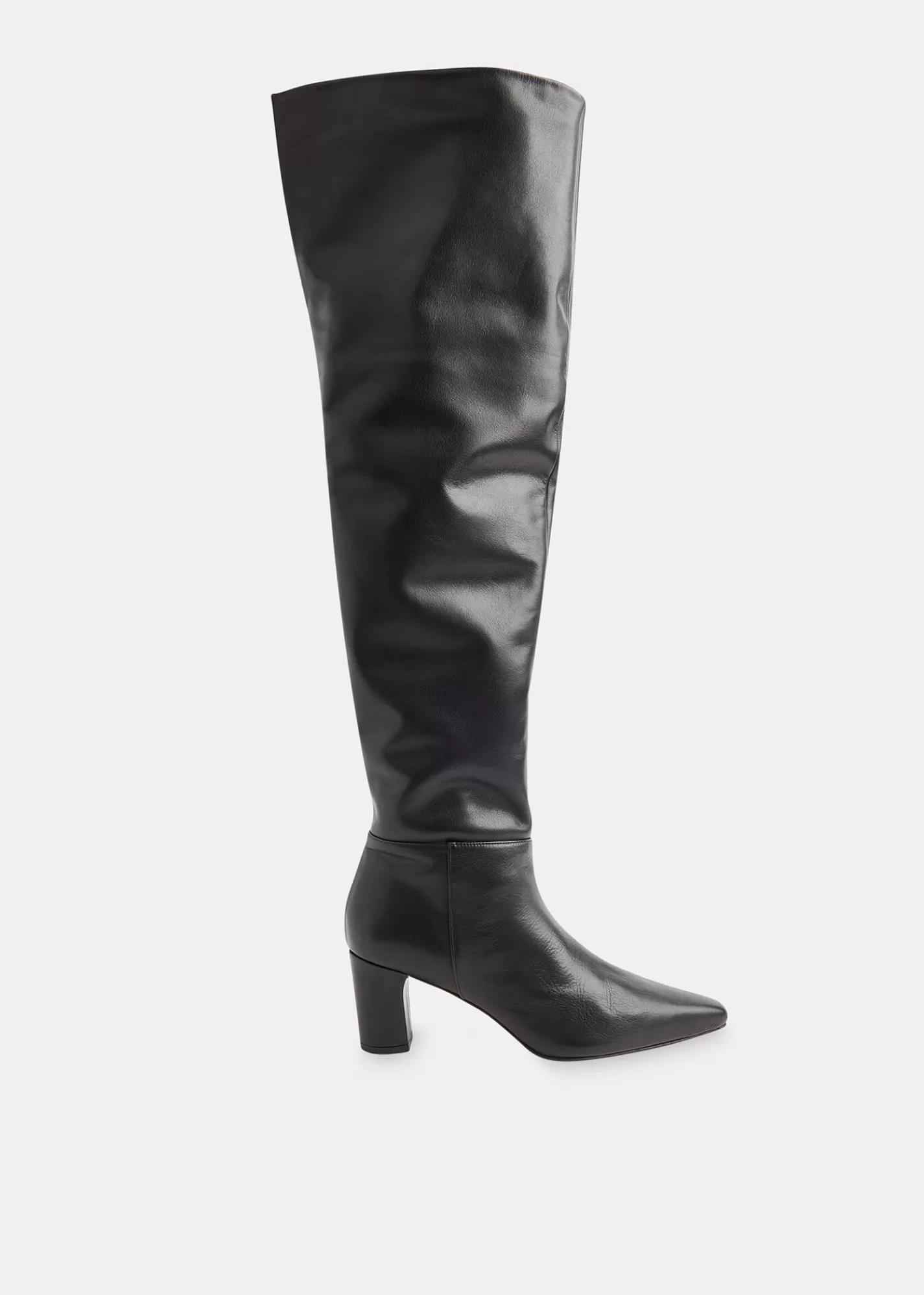 Whistles Boots | Leather*Inessa Over The Knee Boot Black