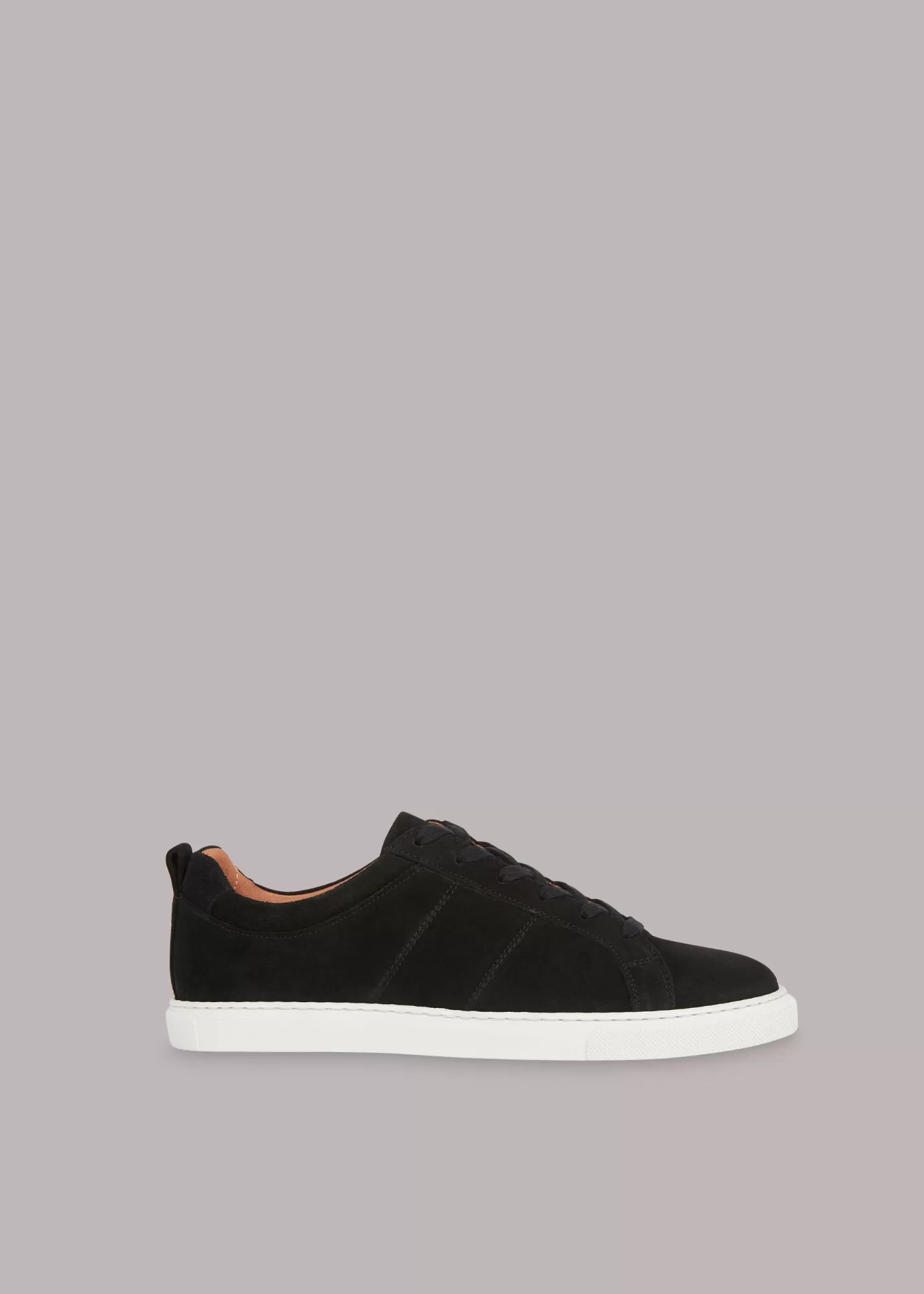 Whistles Trainers*Koki Suede Lace Up Trainer Black