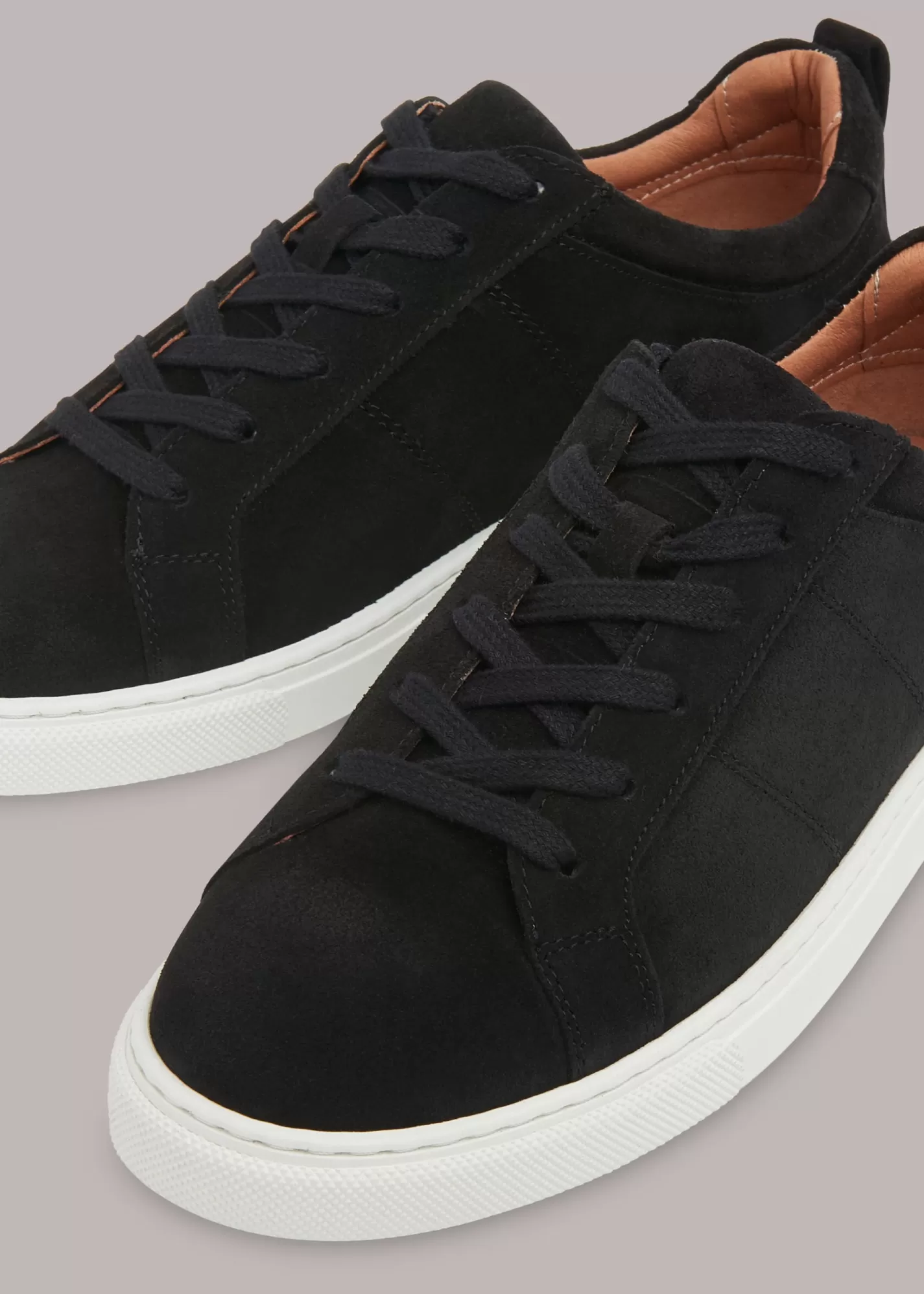 Whistles Trainers*Koki Suede Lace Up Trainer Black