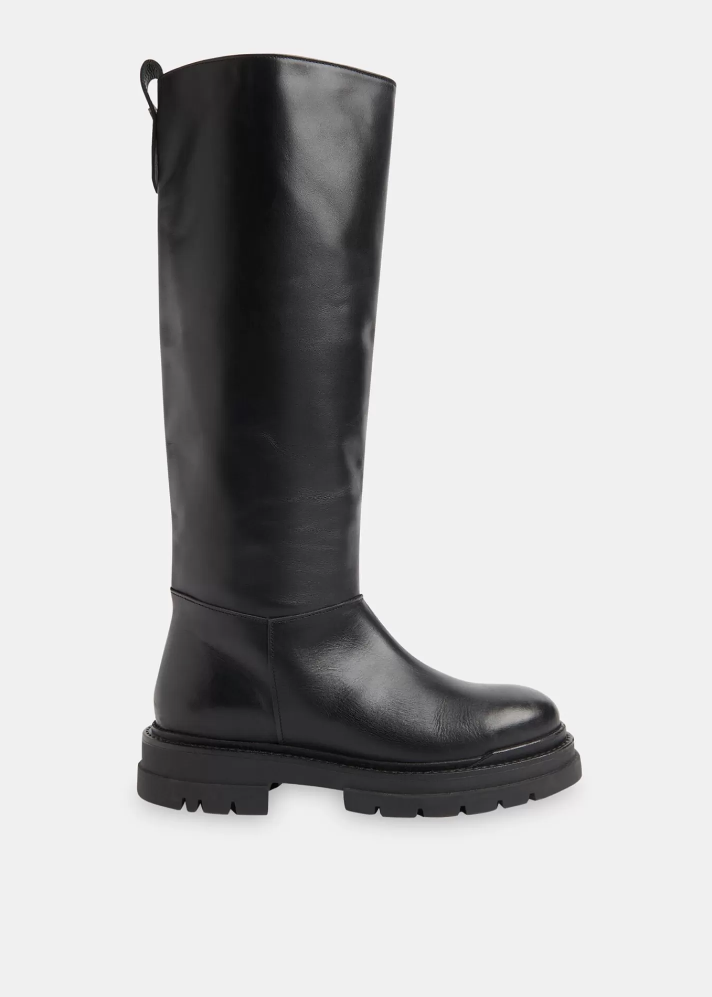 Whistles Boots | Leather*Maceo Lug Sole Knee High Boot Black