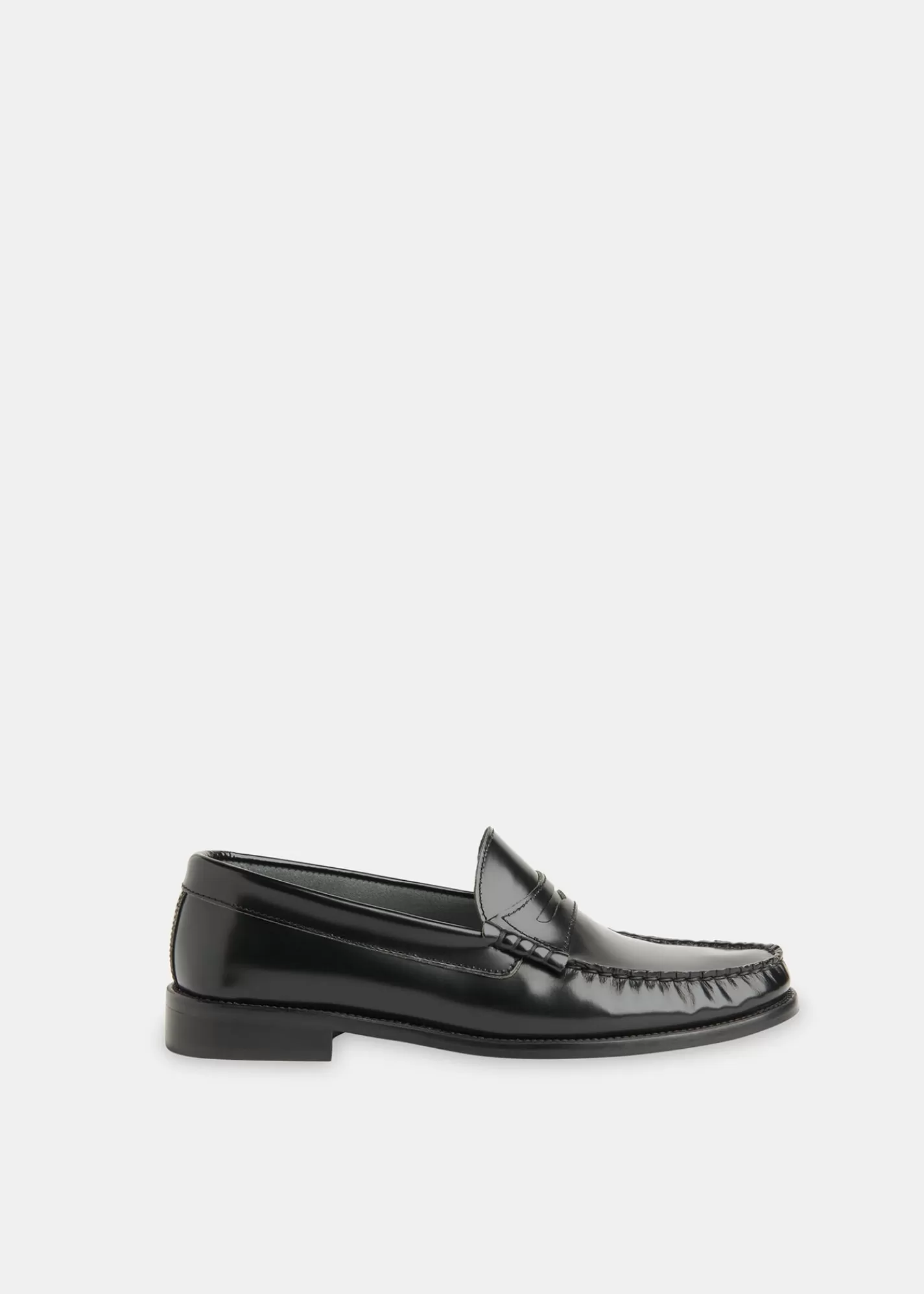 Whistles Flat Shoes | Leather*Manny Slim Loafer Black