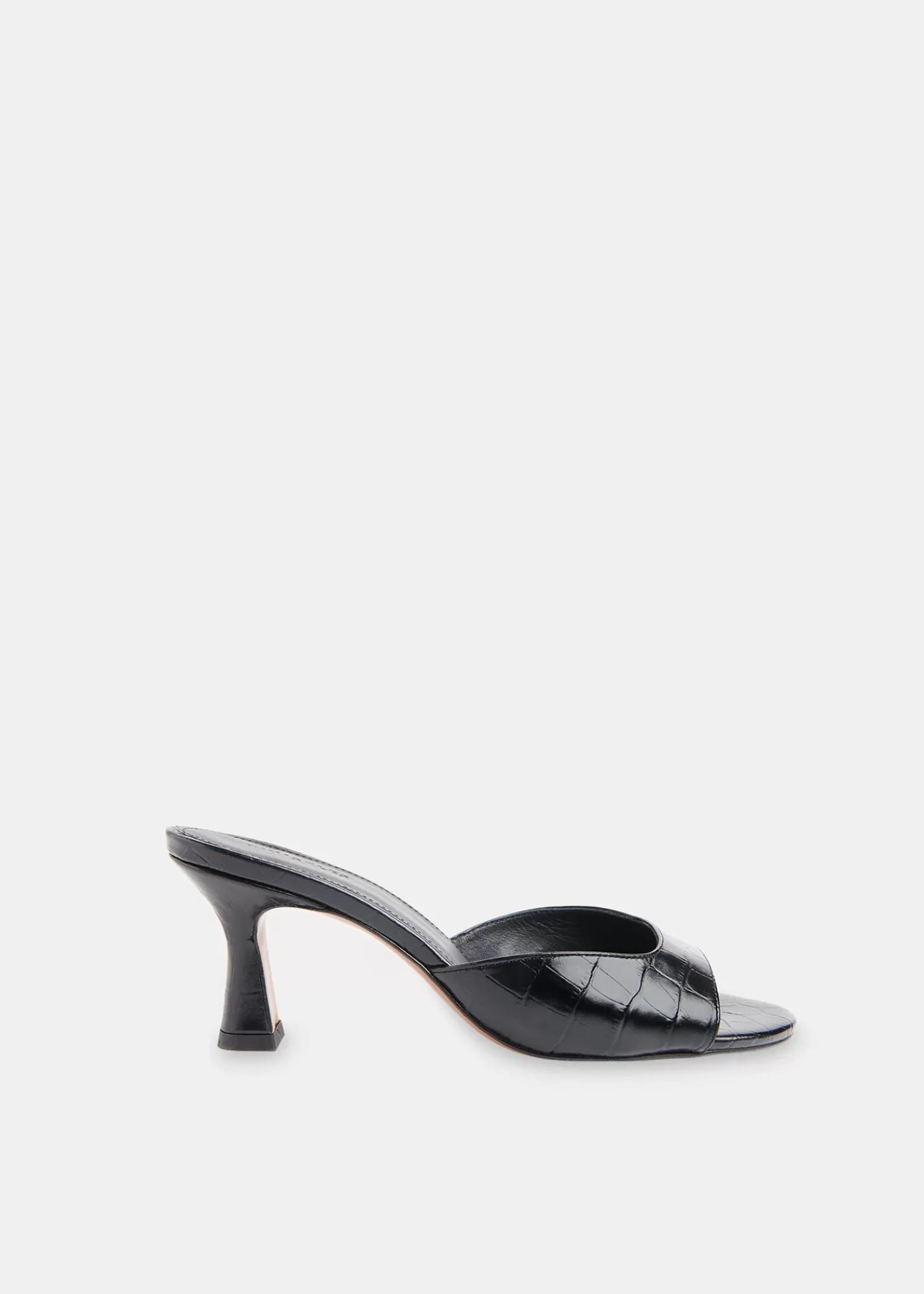 Whistles Heels | Leather*Pia Slip On Mule Black