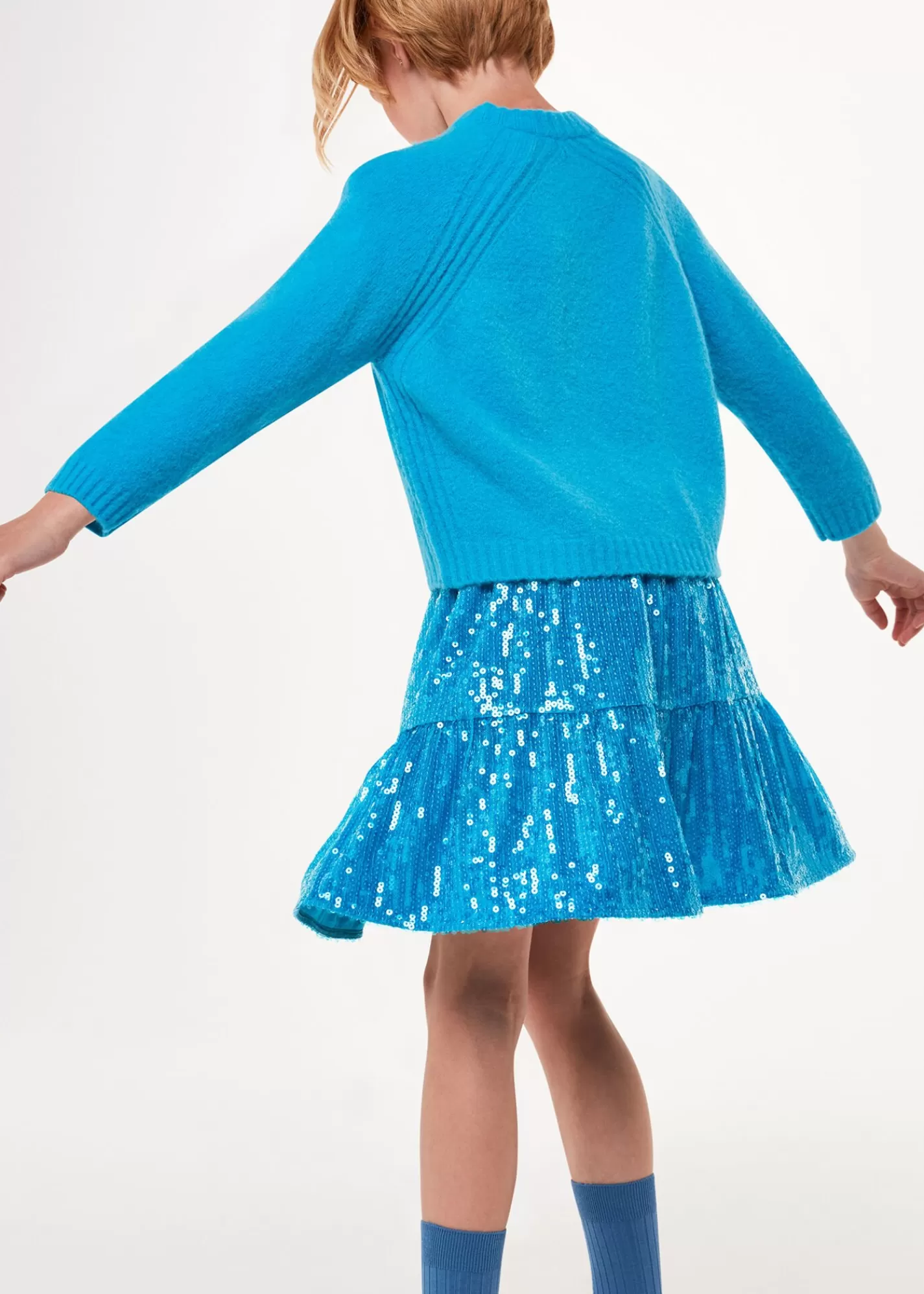 Whistles Bottoms*Isadora Sequin Skirt Blue