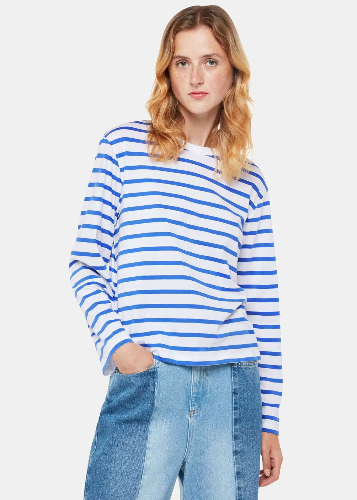 Whistles T-Shirts | Tops*Blue Stripe Cotton Top Blue/Multi