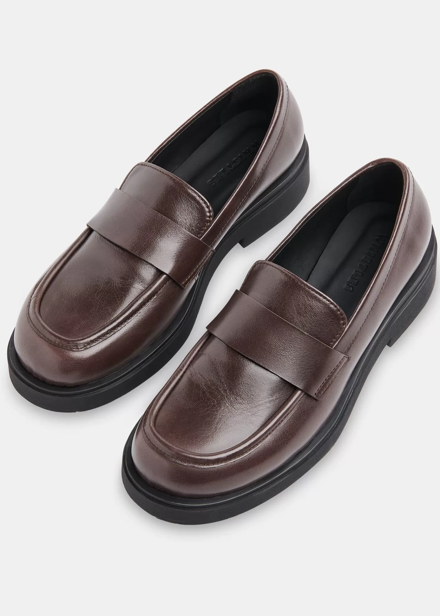 Whistles Flat Shoes | Leather*Ames Chunky Loafer Brown