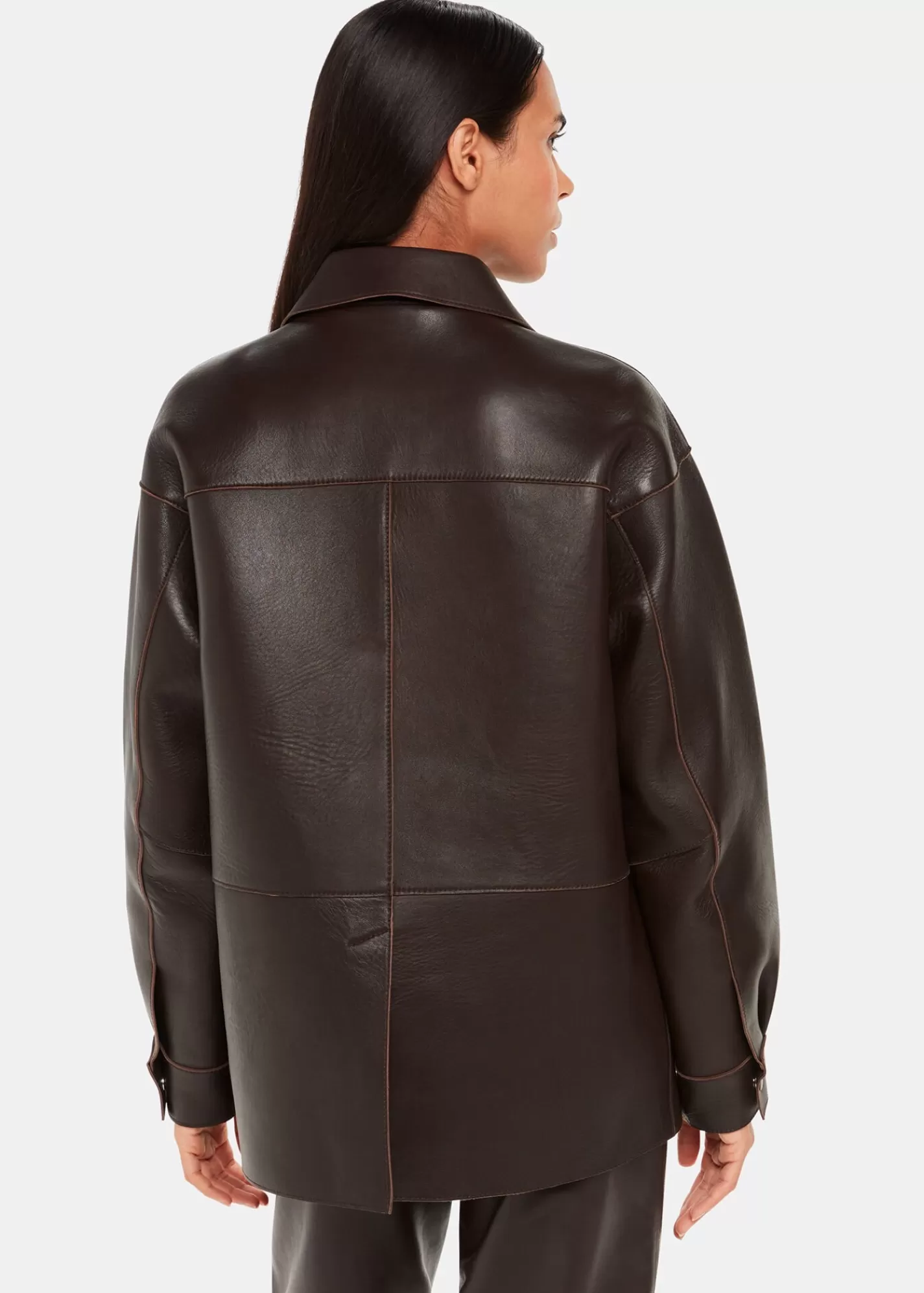 Whistles Leather | Coats & Jackets*Clean Bonded Leather Jacket Brown