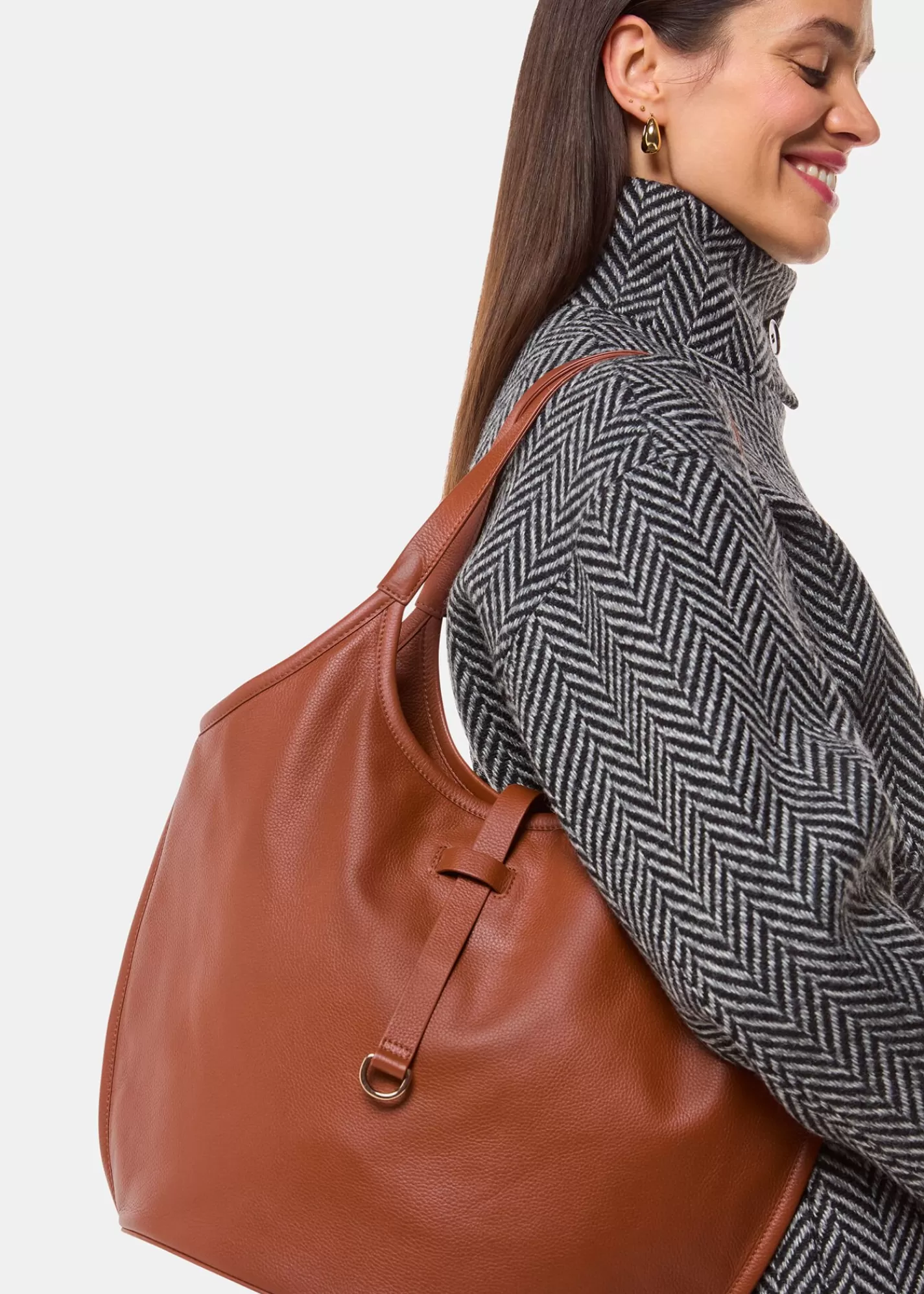 Whistles Shoulder Bags & Tote Bags | Leather*Leonora Tote Bag Brown