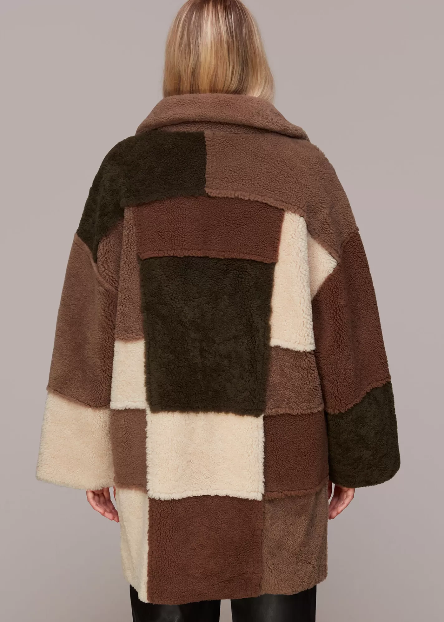 Whistles Coats & Jackets*Brown Reversible Patchwork Coat Brown/Multi