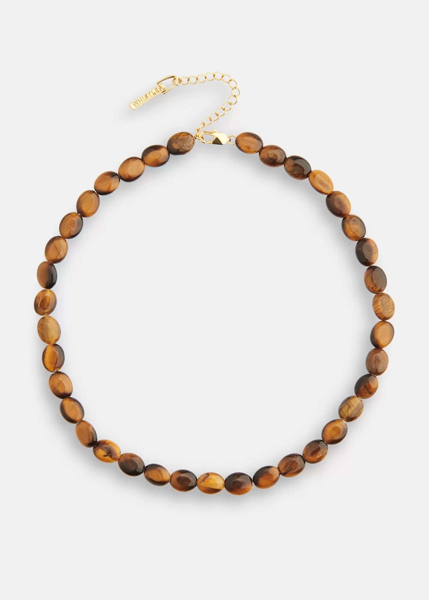 Whistles Jewellery*Tiger Eye Beaded Necklace Brown