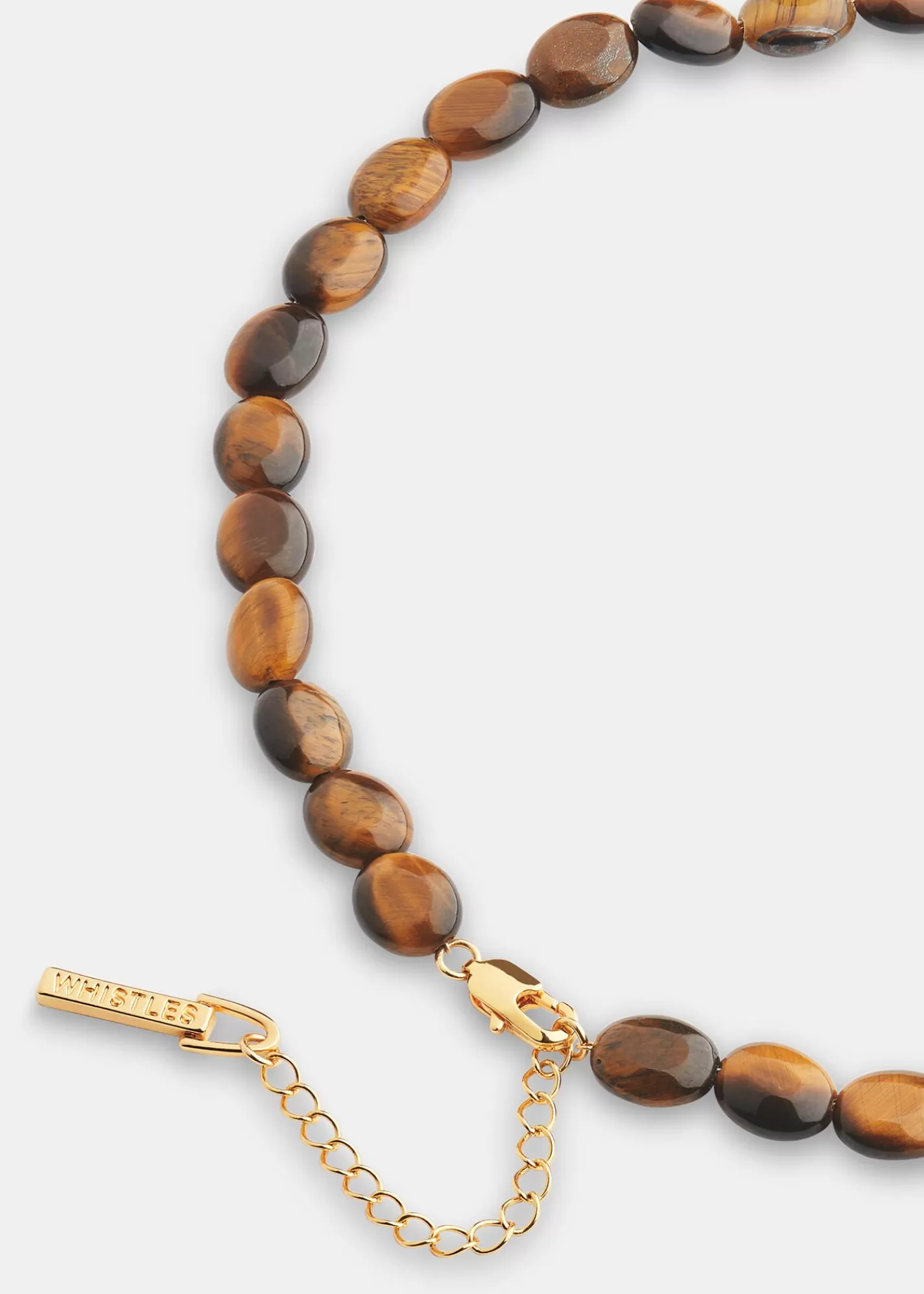 Whistles Jewellery*Tiger Eye Beaded Necklace Brown