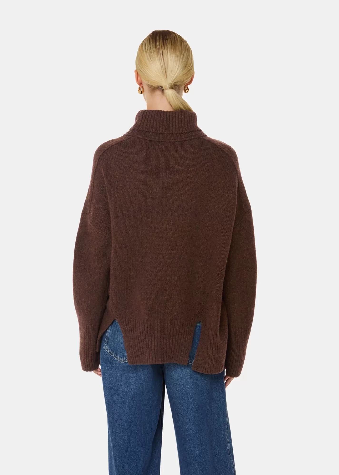 Whistles Knitwear & Cashmere*Wool Roll Neck Knit Brown