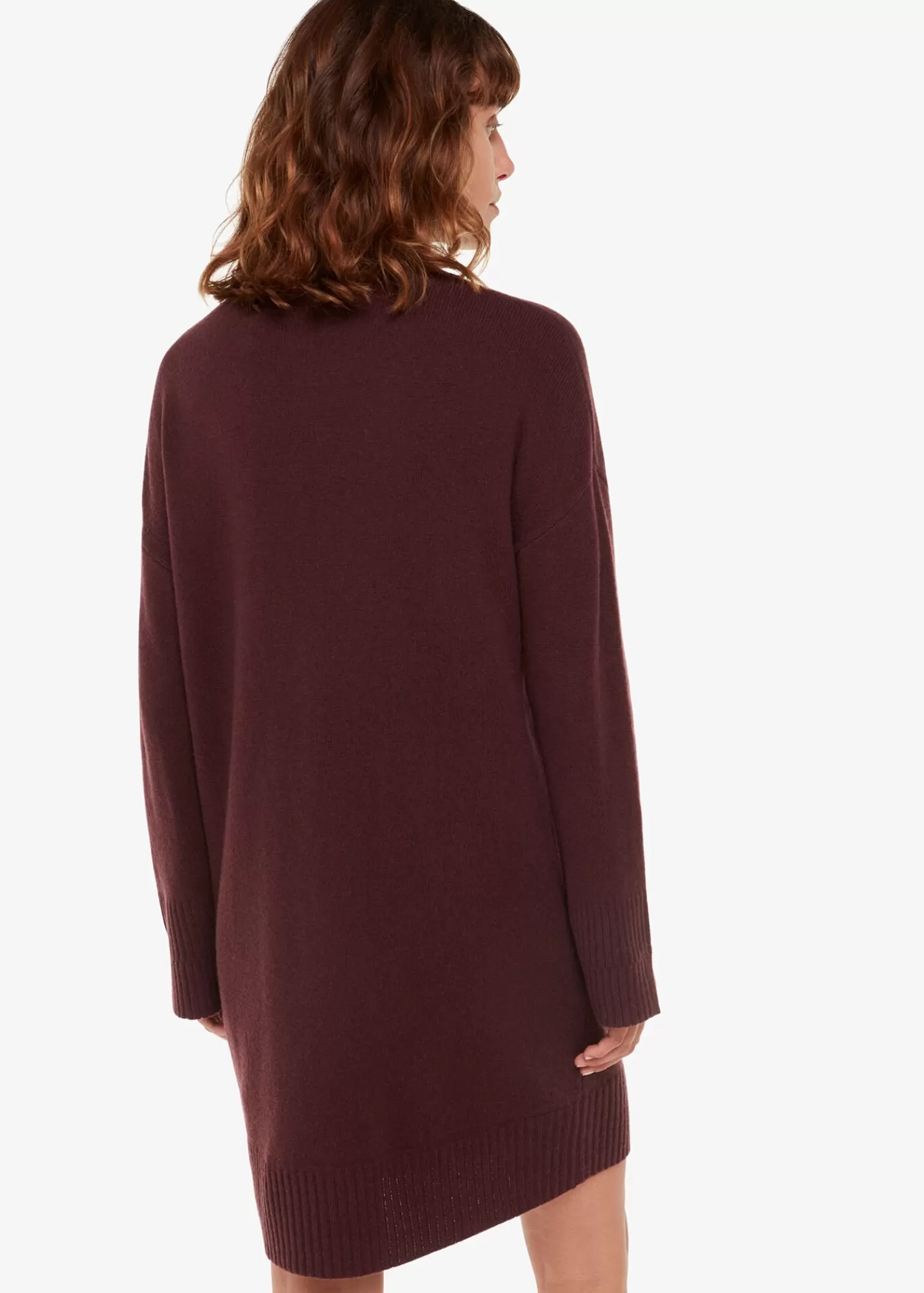 Whistles Knitwear & Cashmere | Dresses*Amelia Wool Knitted Dress Burgundy