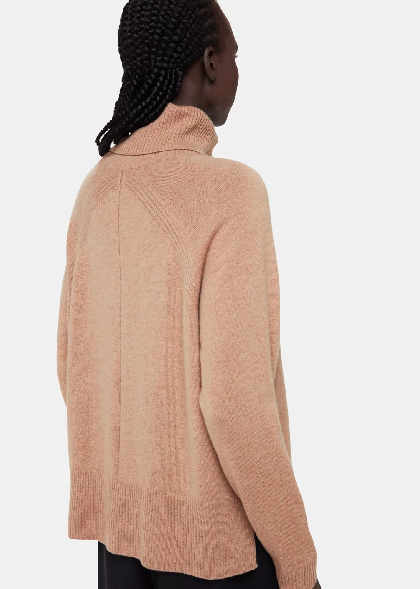 Whistles Knitwear & Cashmere*Cashmere Roll Neck Camel