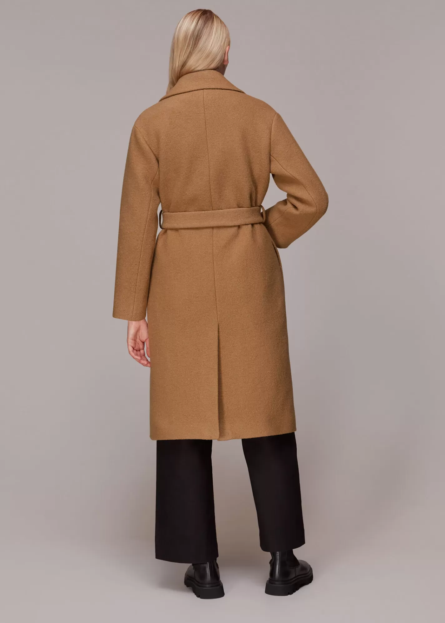 Whistles Coats & Jackets*Lorna Wrap Wool Coat Camel