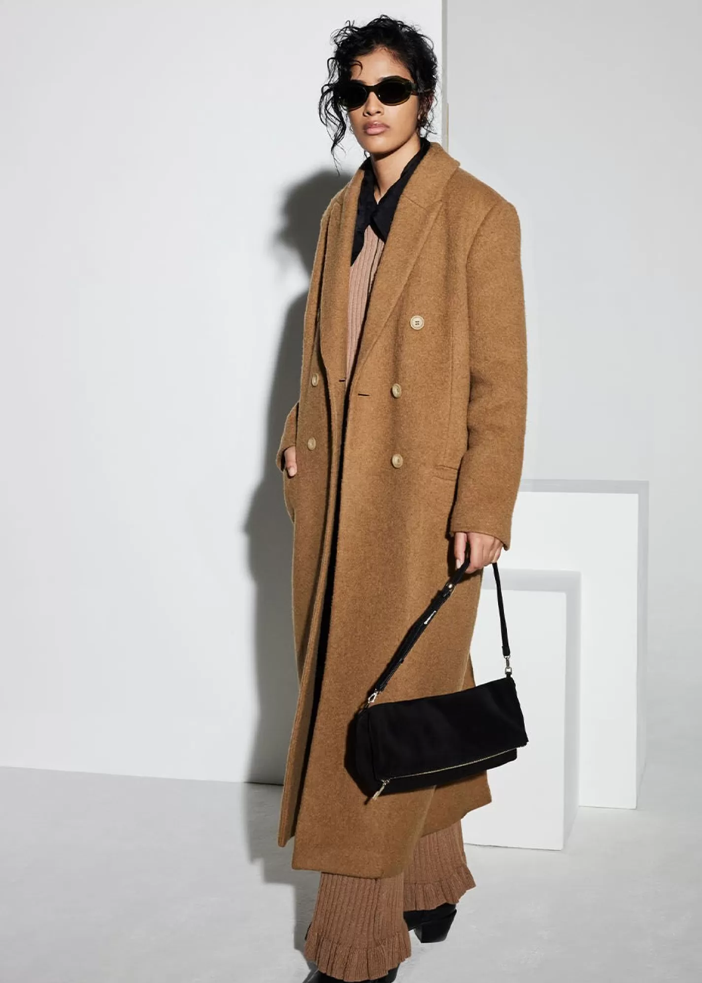 Whistles Coats & Jackets*Textured Wool Blend Coat Camel