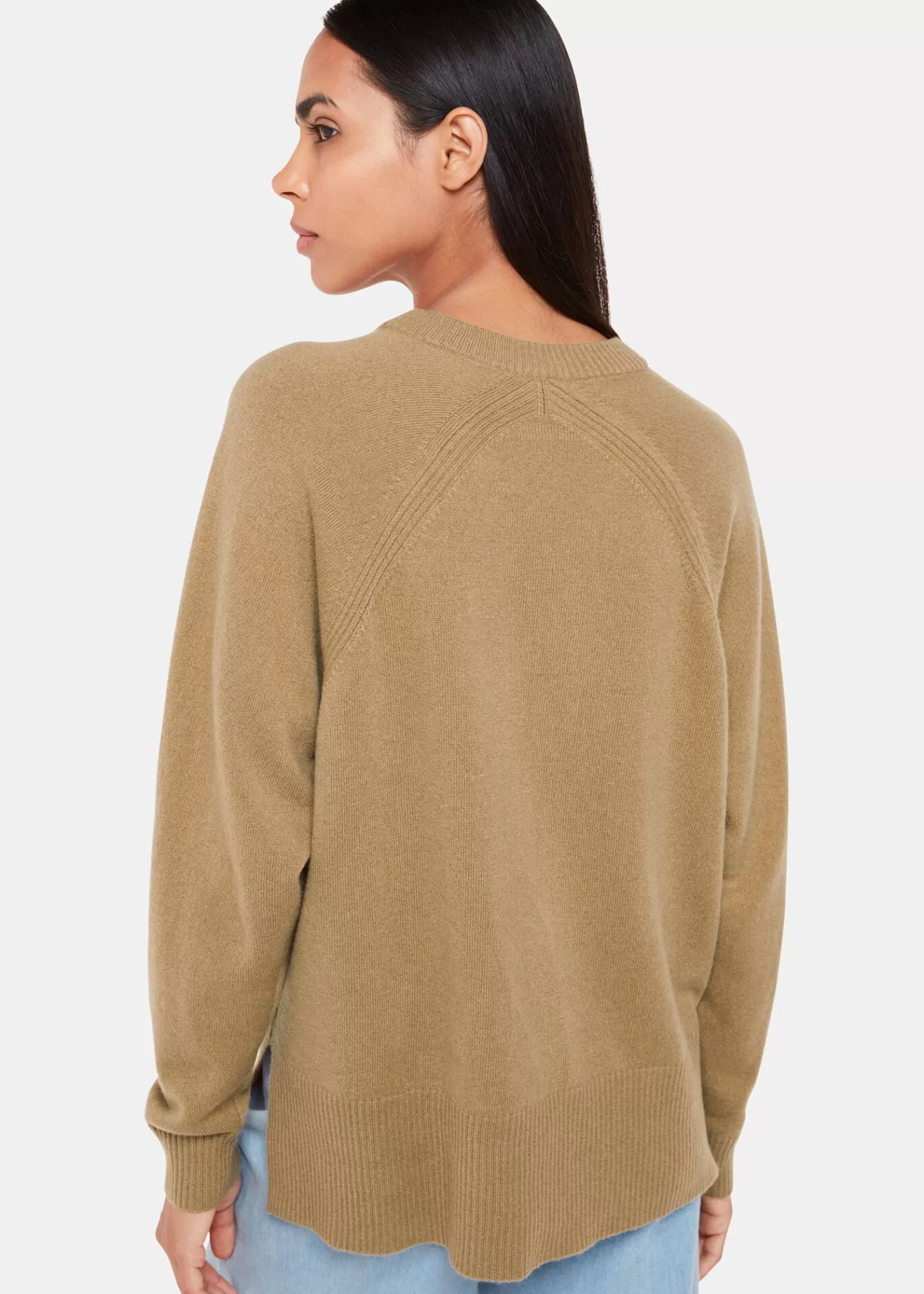 Whistles Knitwear & Cashmere*Ultimate Cashmere Crew Neck Camel