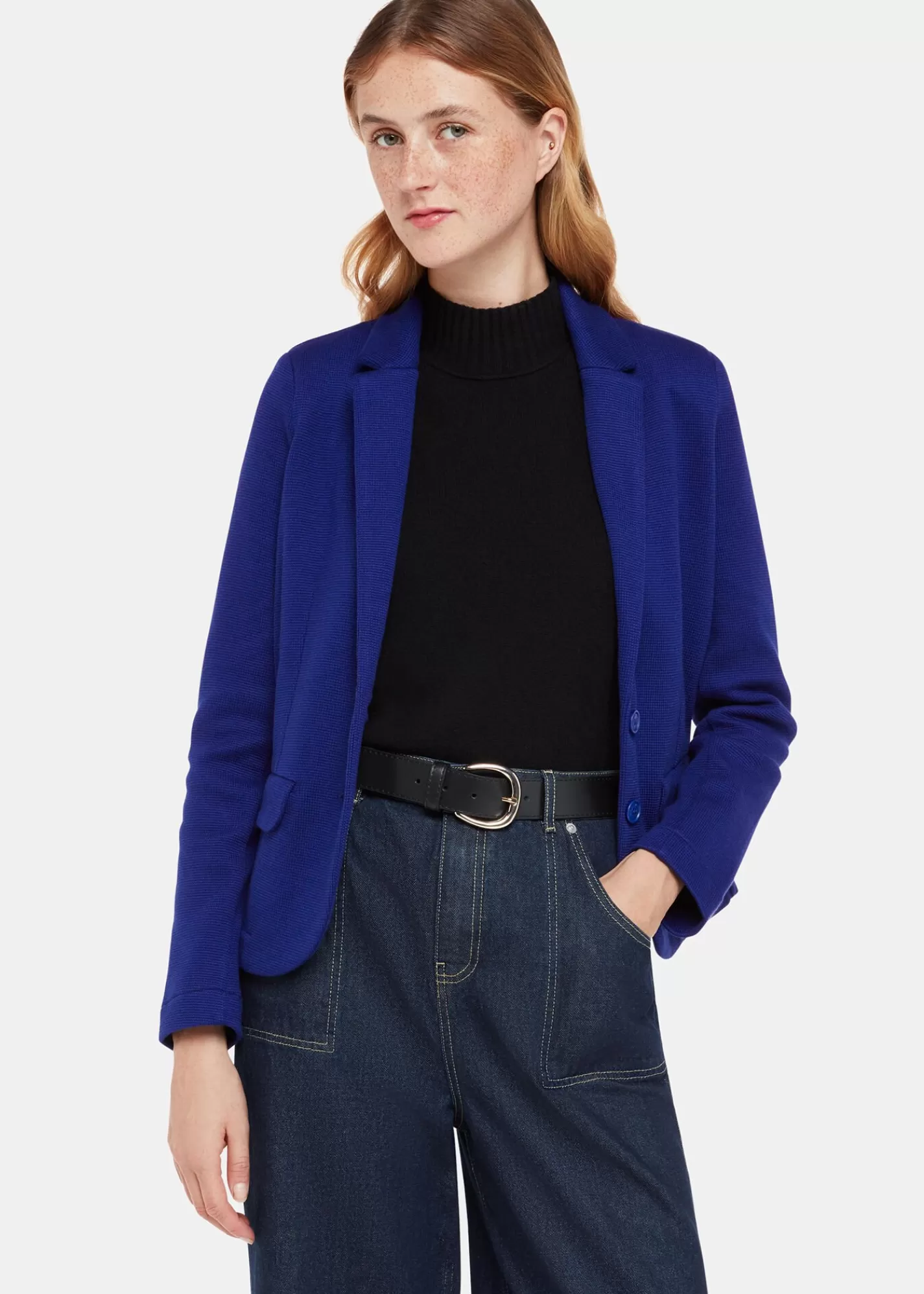 Whistles Tailoring | Coats & Jackets*Cobalt Blue Slim Jersey Jacket CobaltBlue