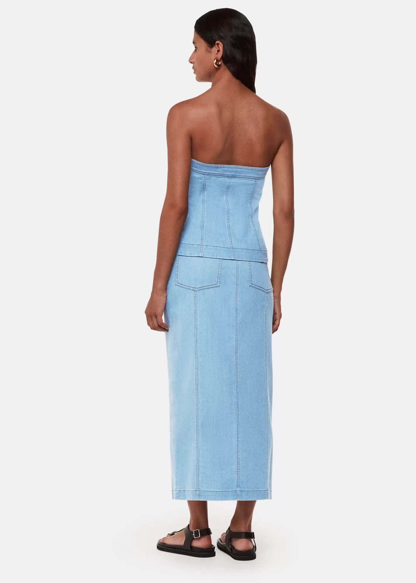 Whistles Skirts*Maxi Skirt Denim