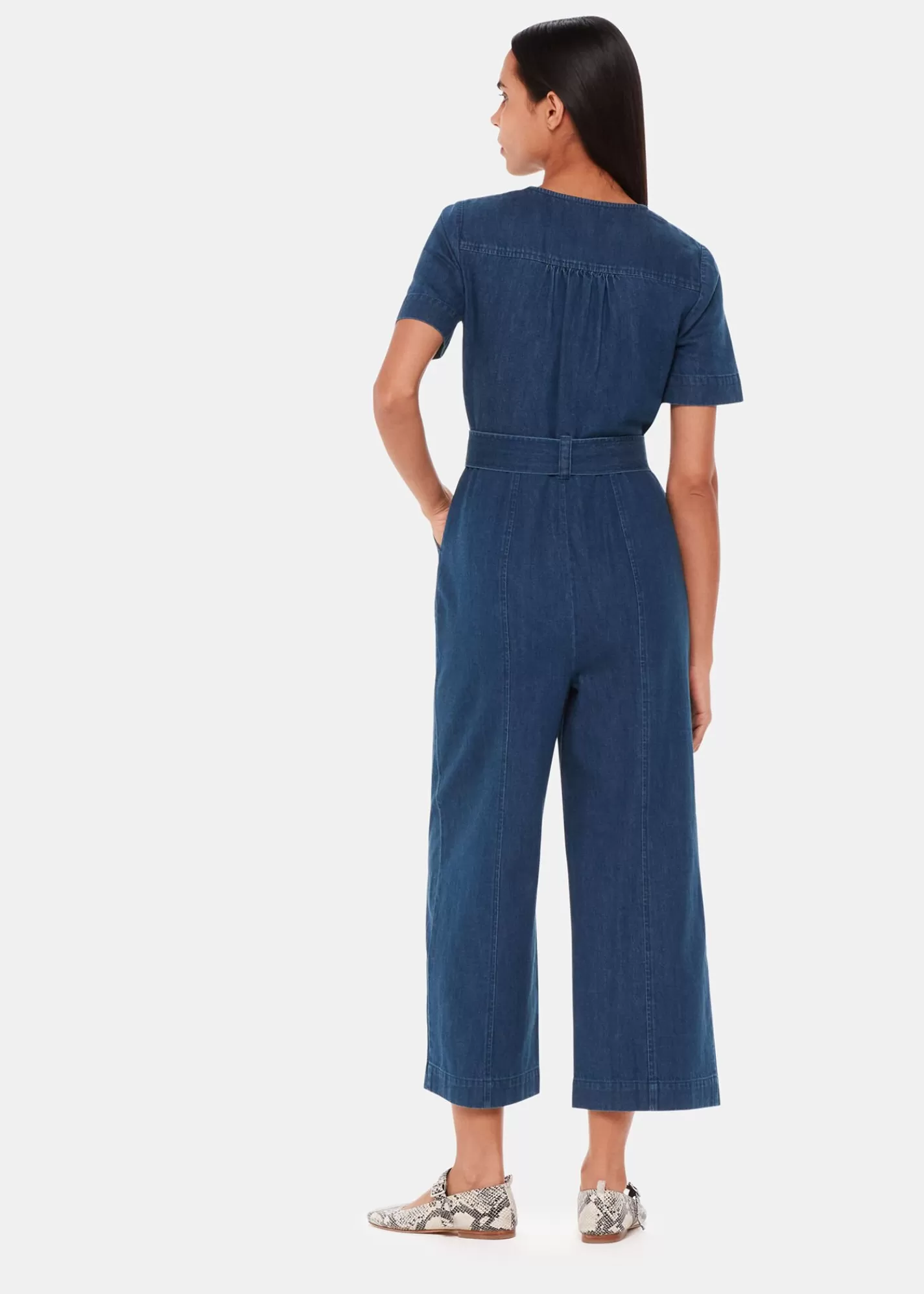 Whistles Jumpsuits*Short Sleeve Jumpsuit Denim