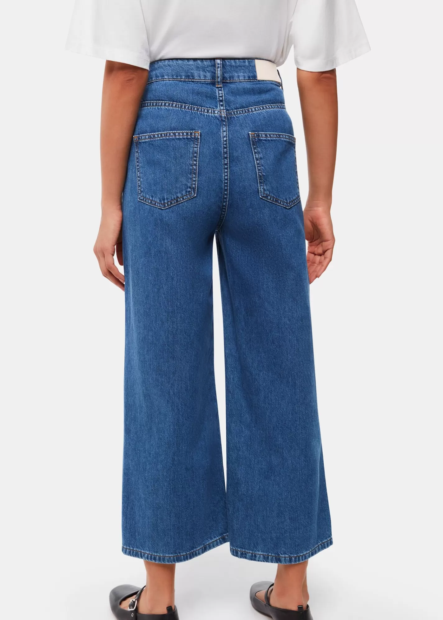 Whistles Jeans | Trousers*Wide Leg Cropped Jean Denim