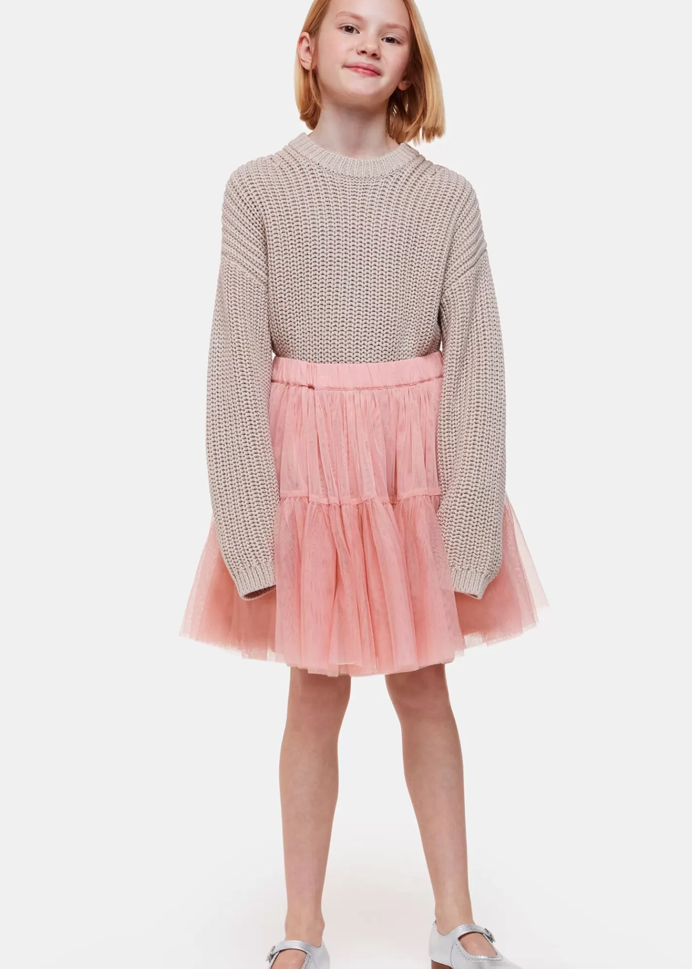 Whistles Bottoms*Dusty Pink Izzy Tulle Skirt DustyPink