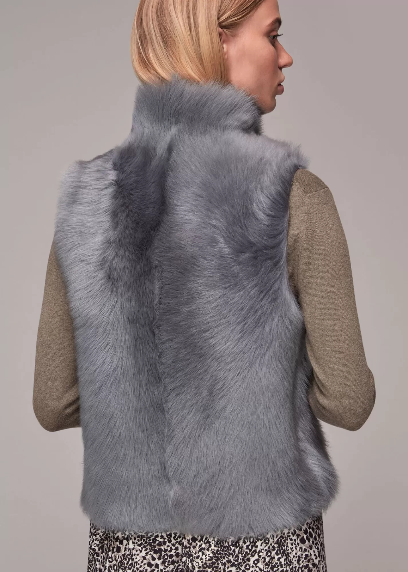 Whistles Coats & Jackets*Toscana Sheepskin Gilet Grey