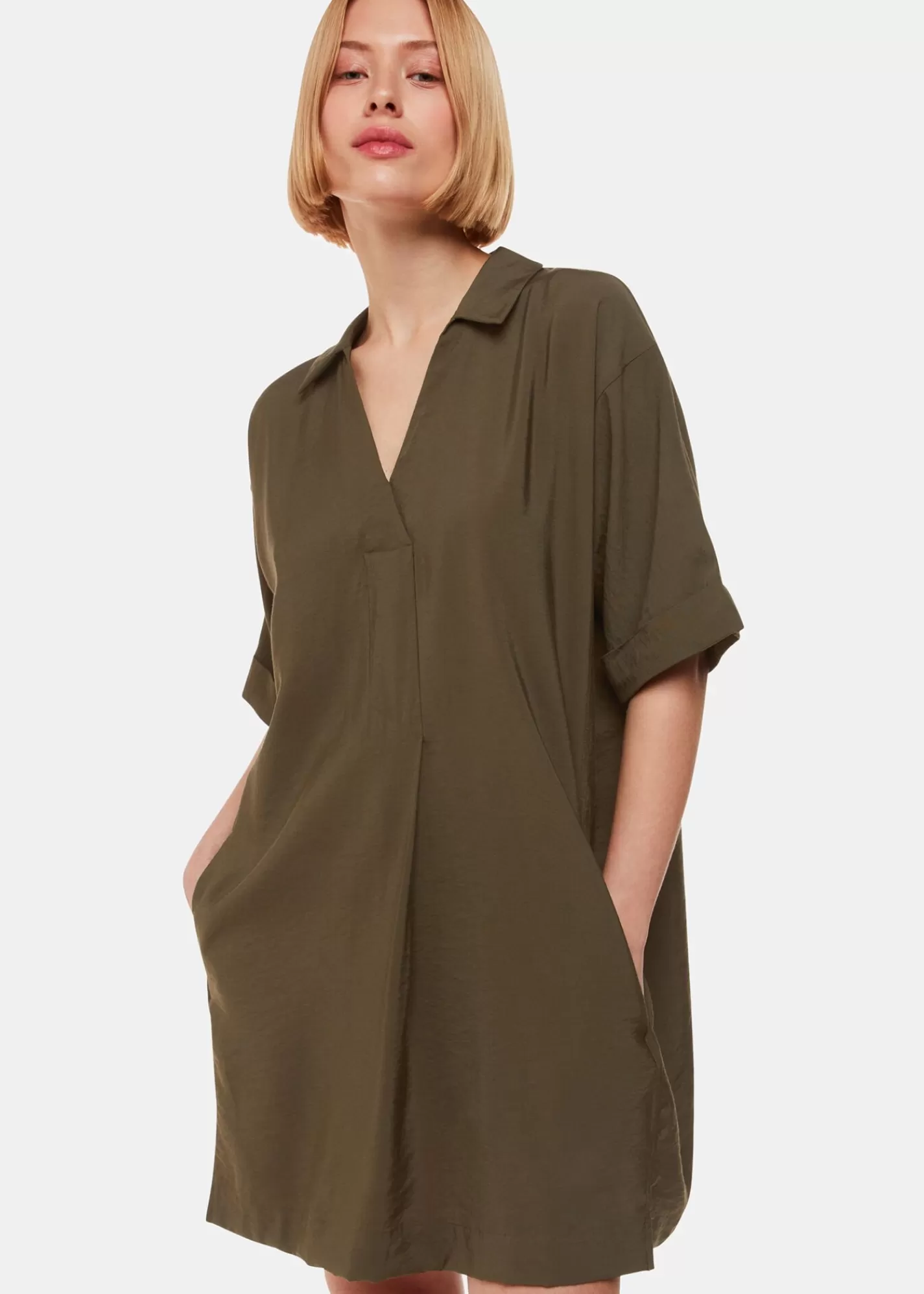 Whistles Dresses*Melanie Dress Khaki