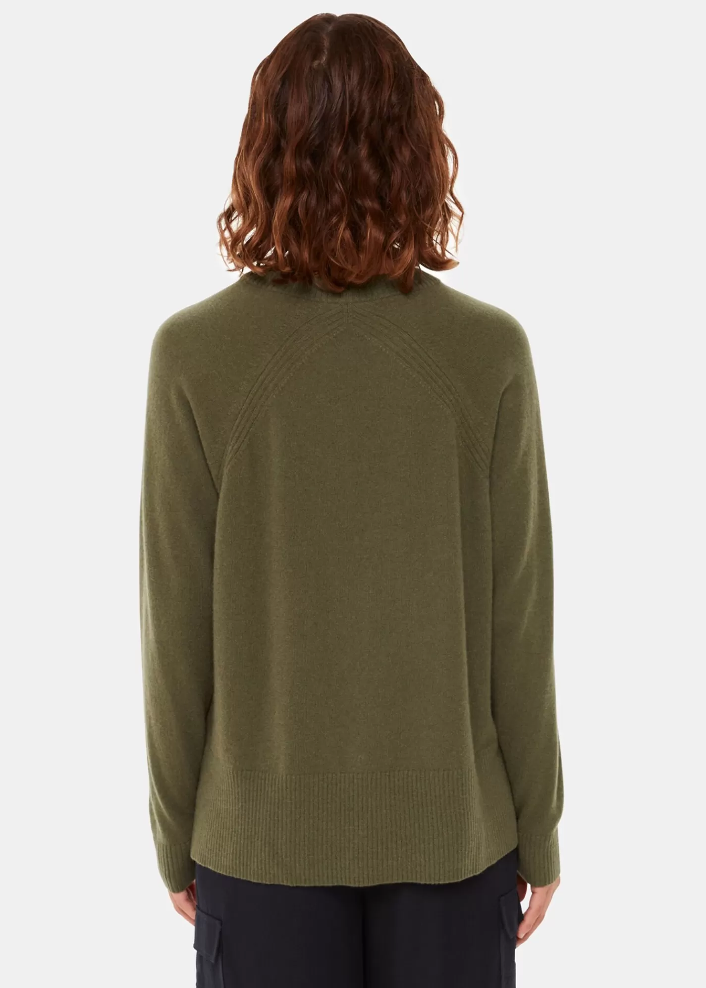 Whistles Knitwear & Cashmere*Ultimate Cashmere Crew Neck Khaki