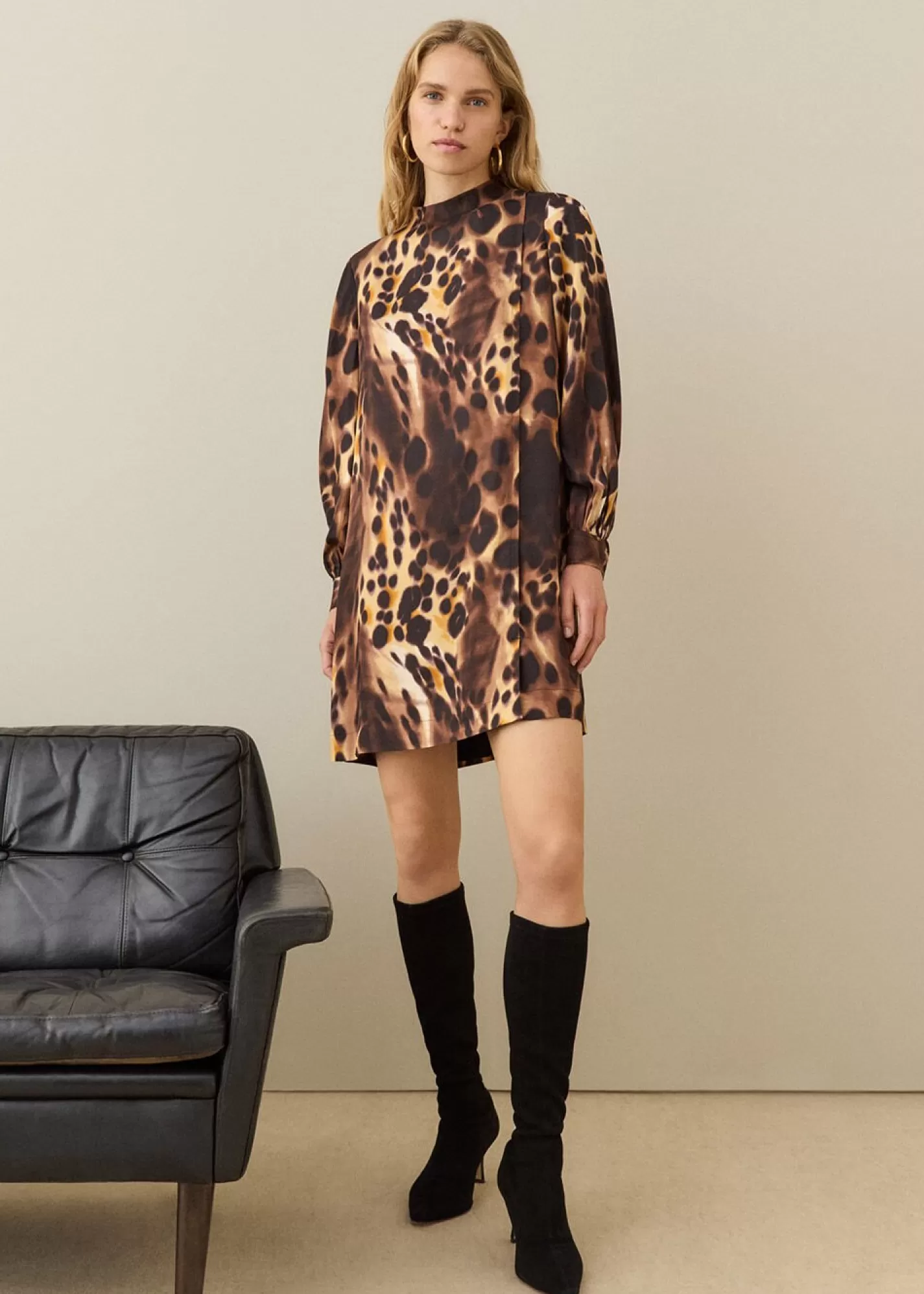 Whistles Dresses*Leopard Print Misty Leopard Cleo Dress LeopardPrint