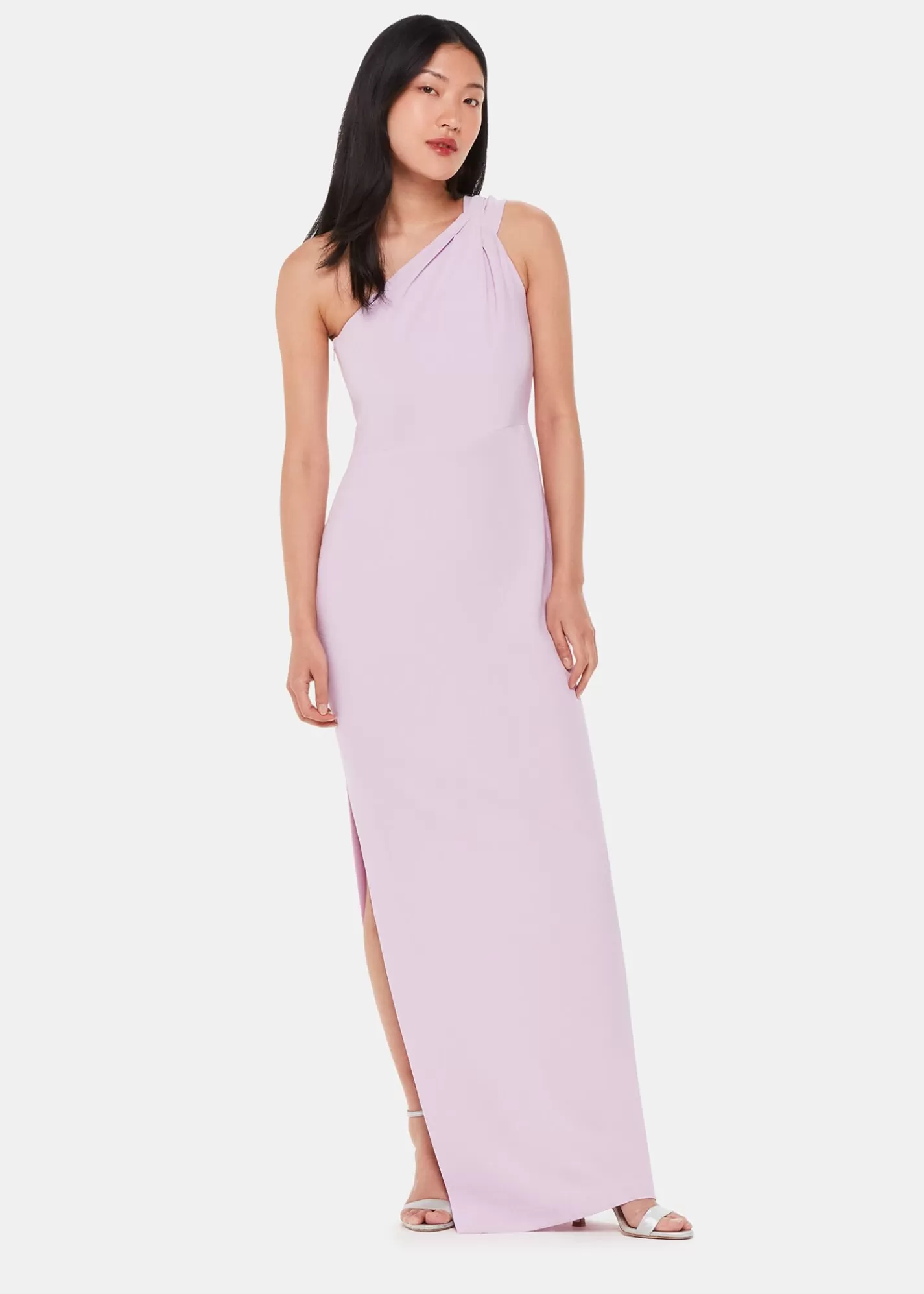 Whistles Dresses*Bethan One Shoulder Maxi Dress Lilac