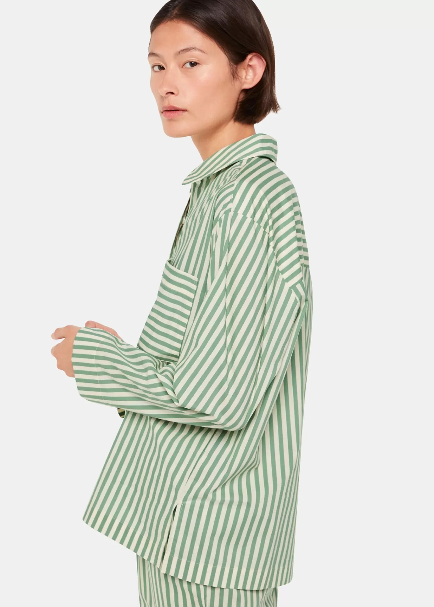 Whistles Pyjamas*Cotton Stripe Pyjama Shirt Multicolour