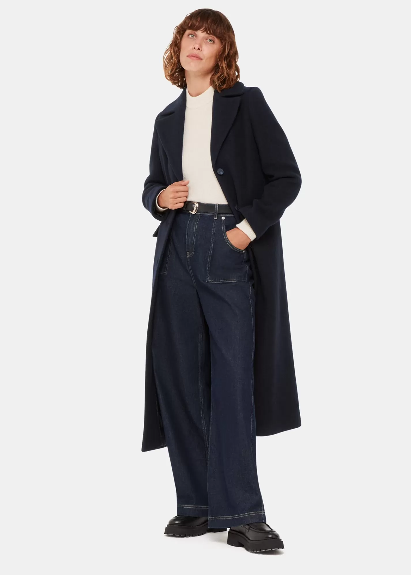 Whistles Coats & Jackets*Amalia Longline Coat Navy