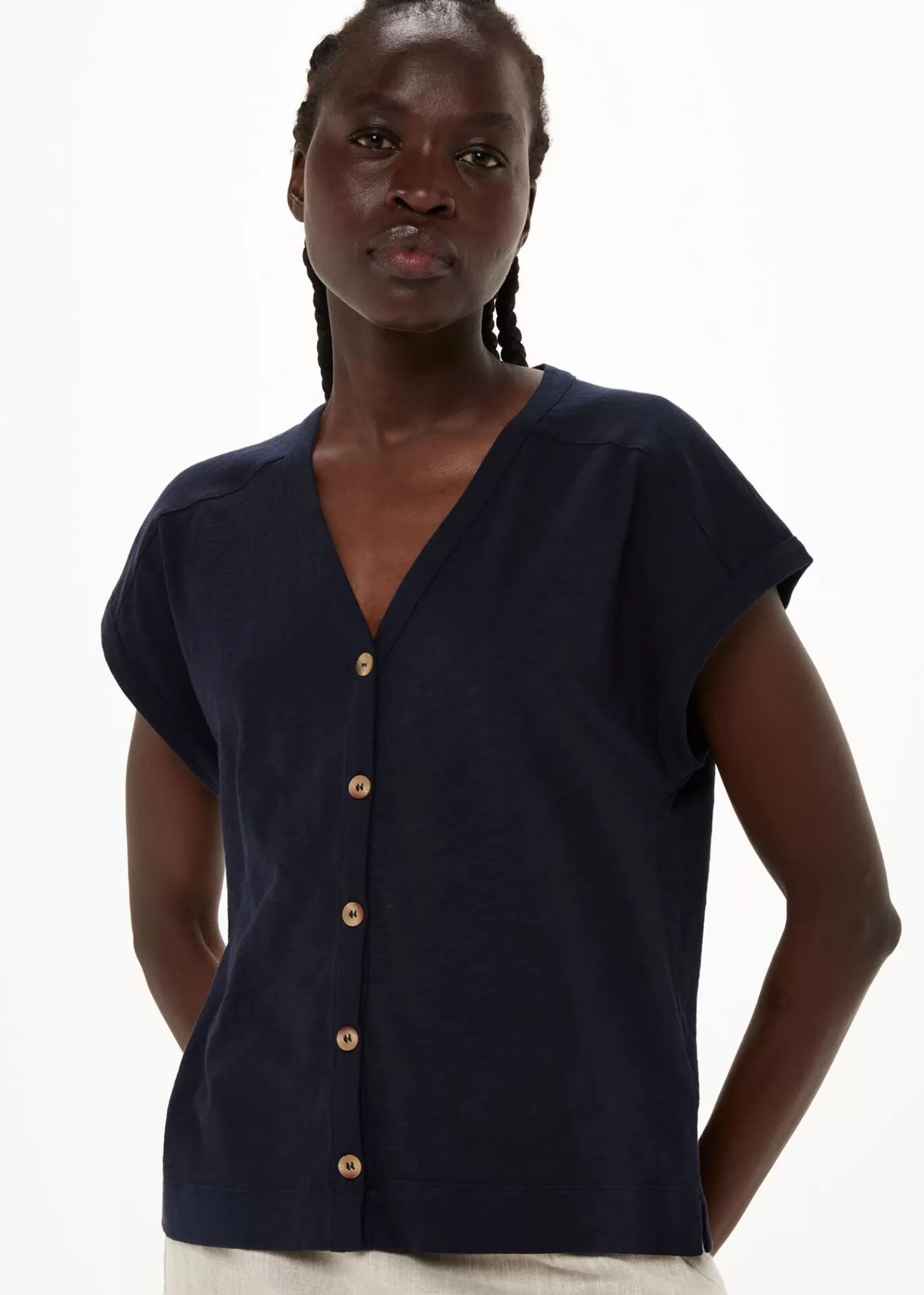 Whistles T-Shirts | Tops*Aubrie Button Through Top Navy