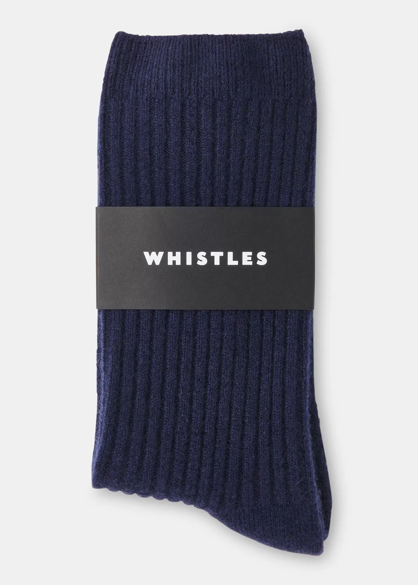 Whistles Socks & Tights*Cashmere Ribbed Socks Navy