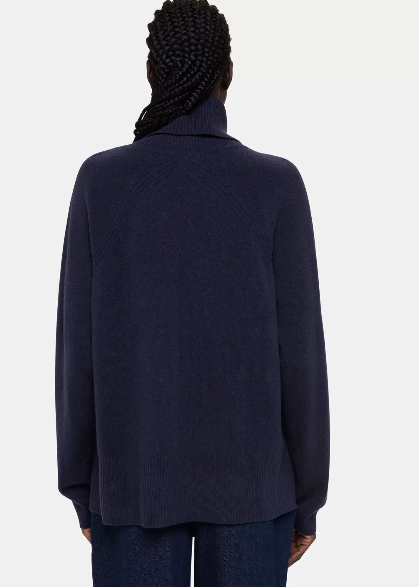 Whistles Knitwear & Cashmere*Cashmere Roll Neck Navy