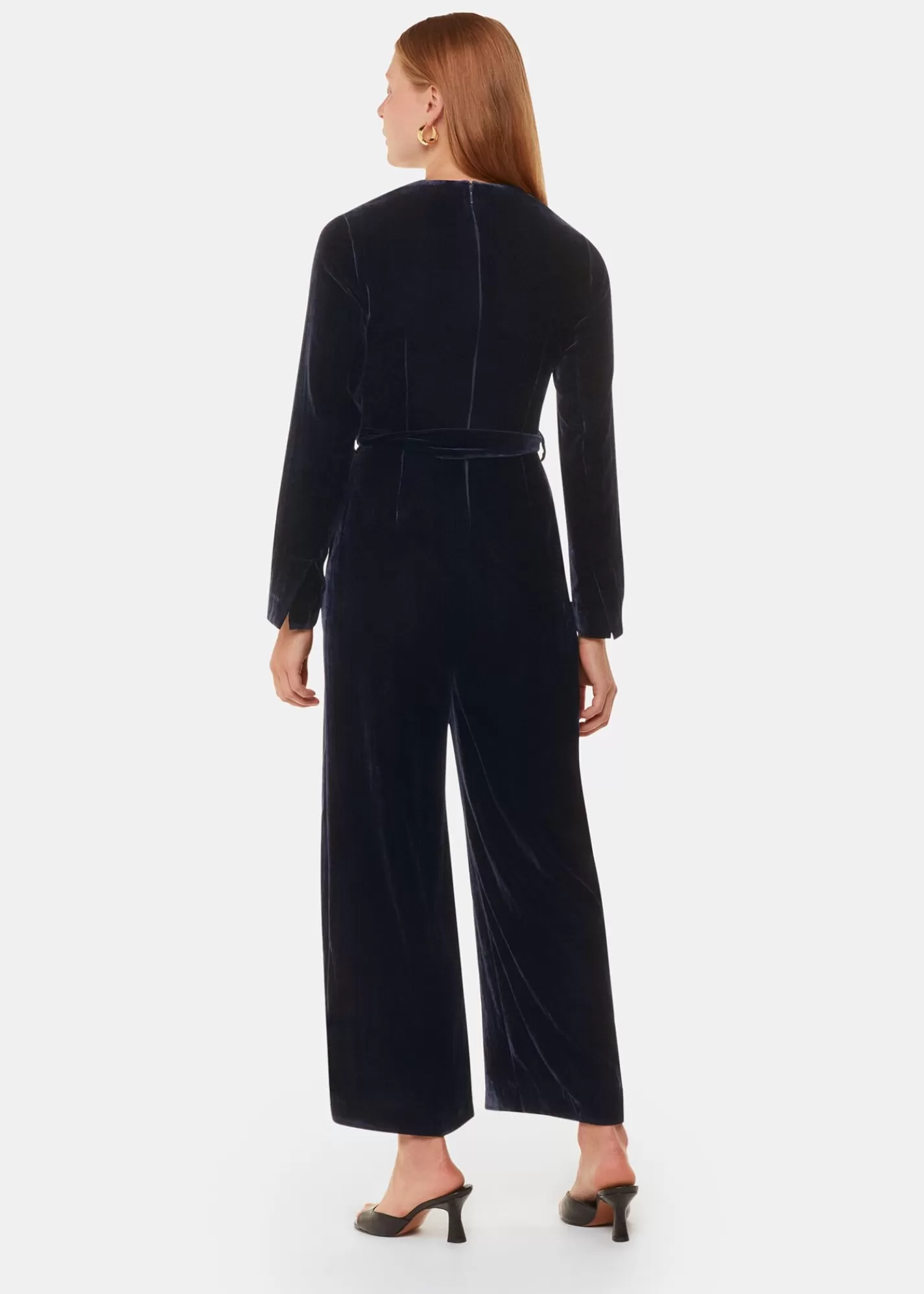 Whistles Jumpsuits*Elora Velvet Jumpsuit Navy