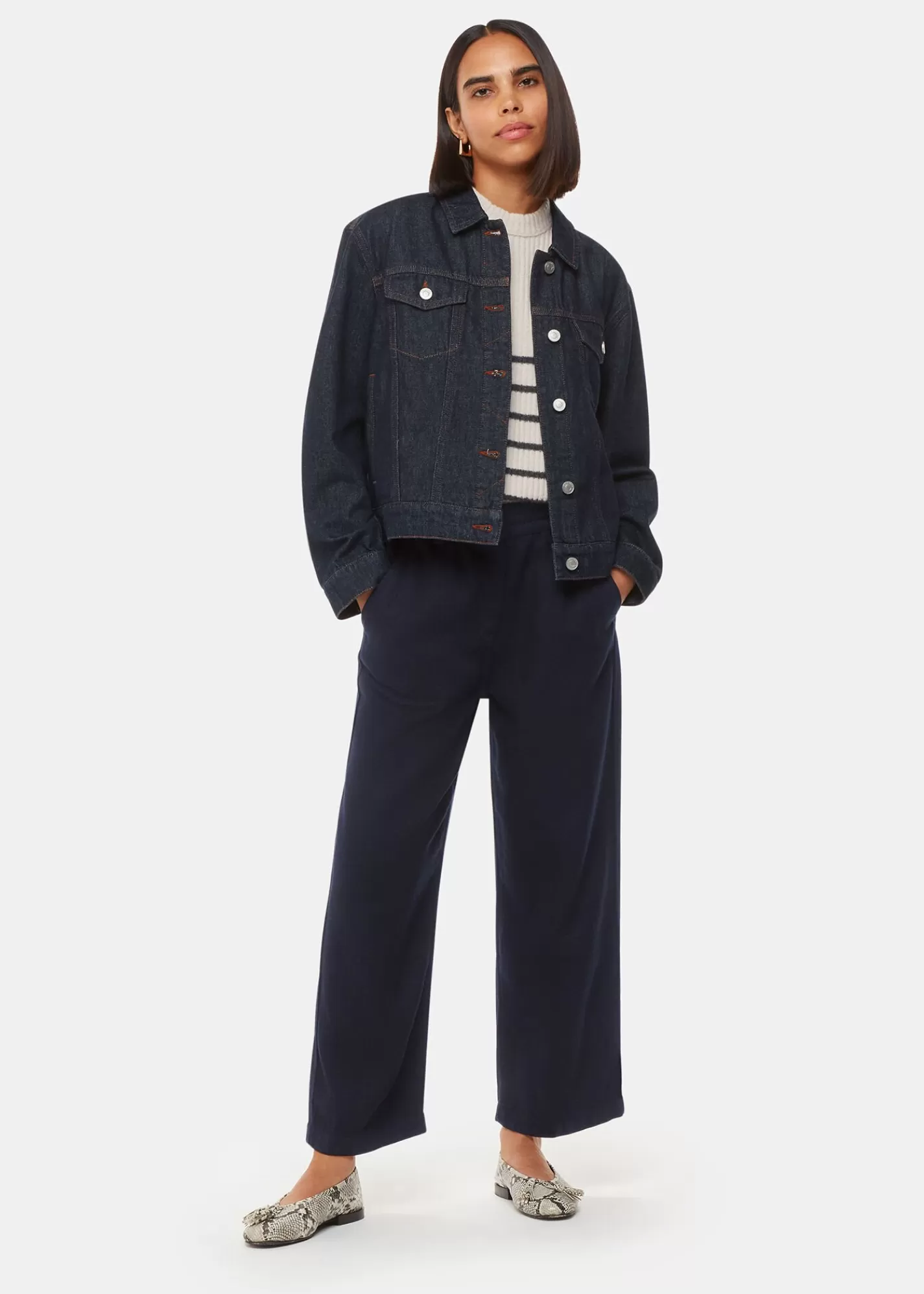 Whistles Trousers*Georgia Casual Trouser Navy