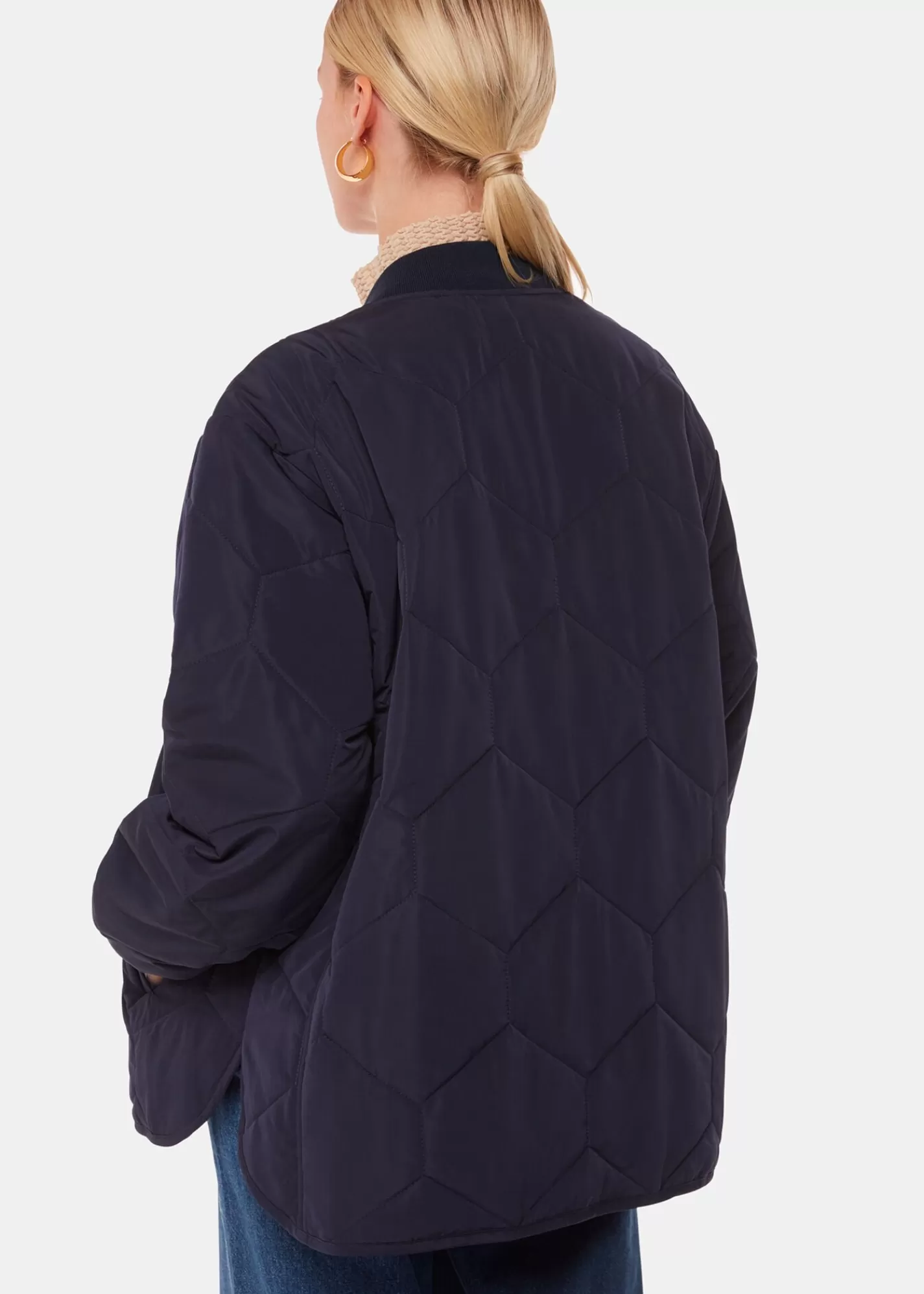 Whistles Coats & Jackets*Ida Short Quilted Coat Navy