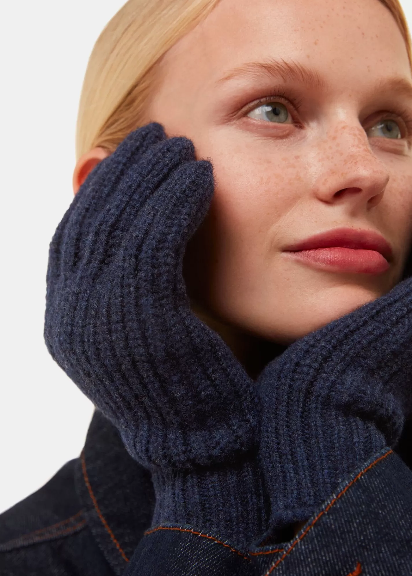 Whistles Hats, Gloves & Scarves*Lambswool Gloves Navy