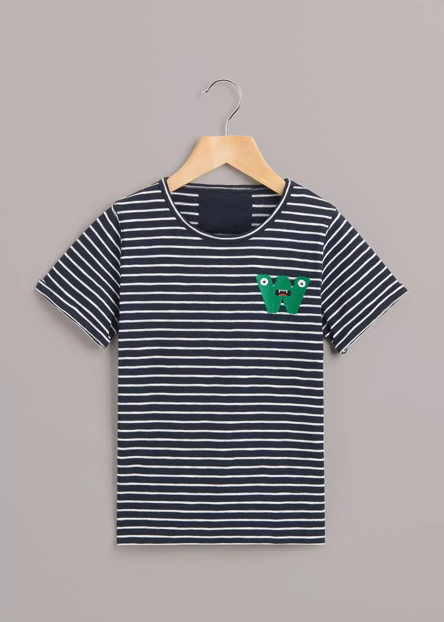 Whistles T-Shirts | Tops*Navy Monster Embroidered T Shirt Navy/Multi