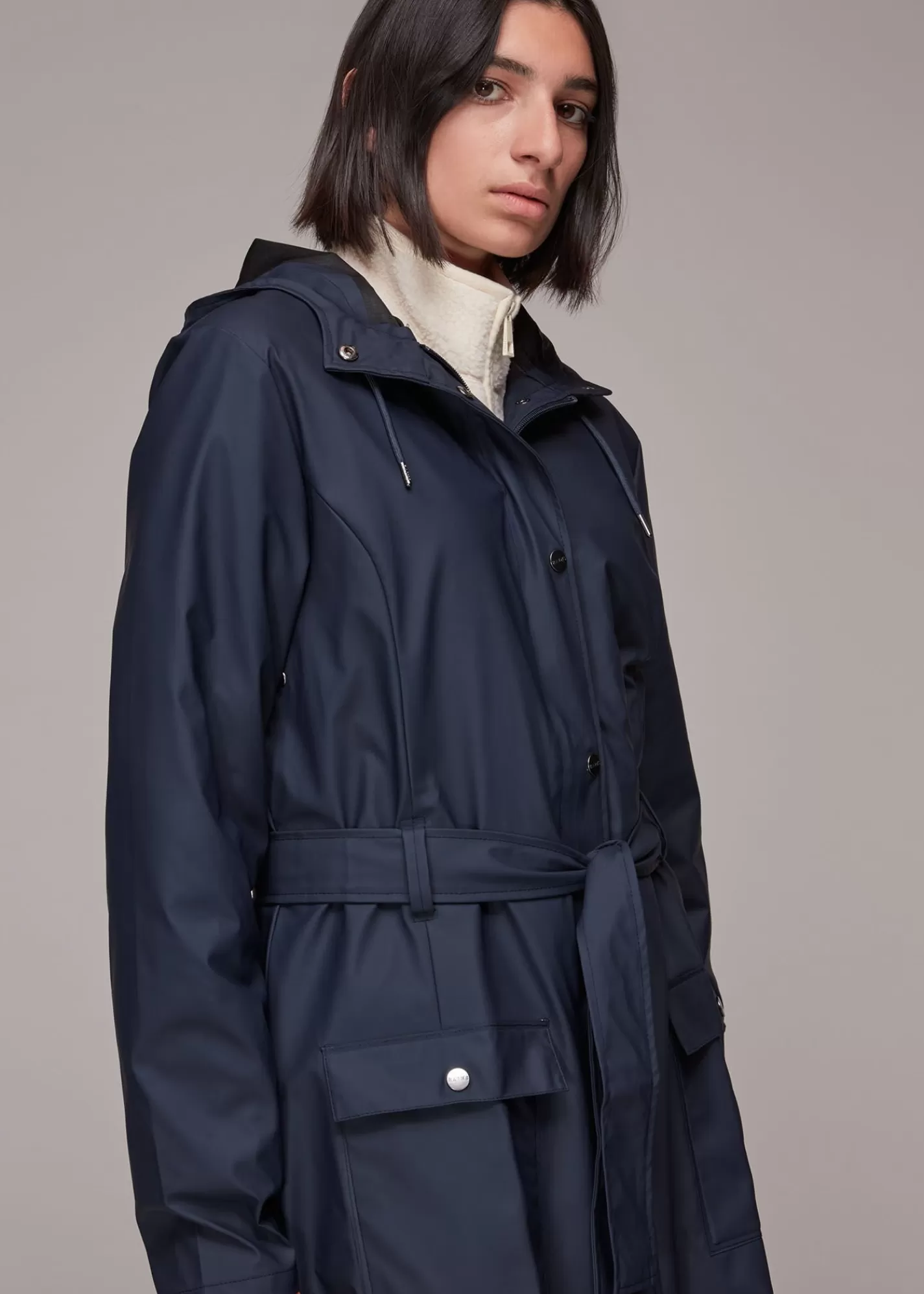 Whistles Coats & Jackets*Rains Curve Jacket Navy