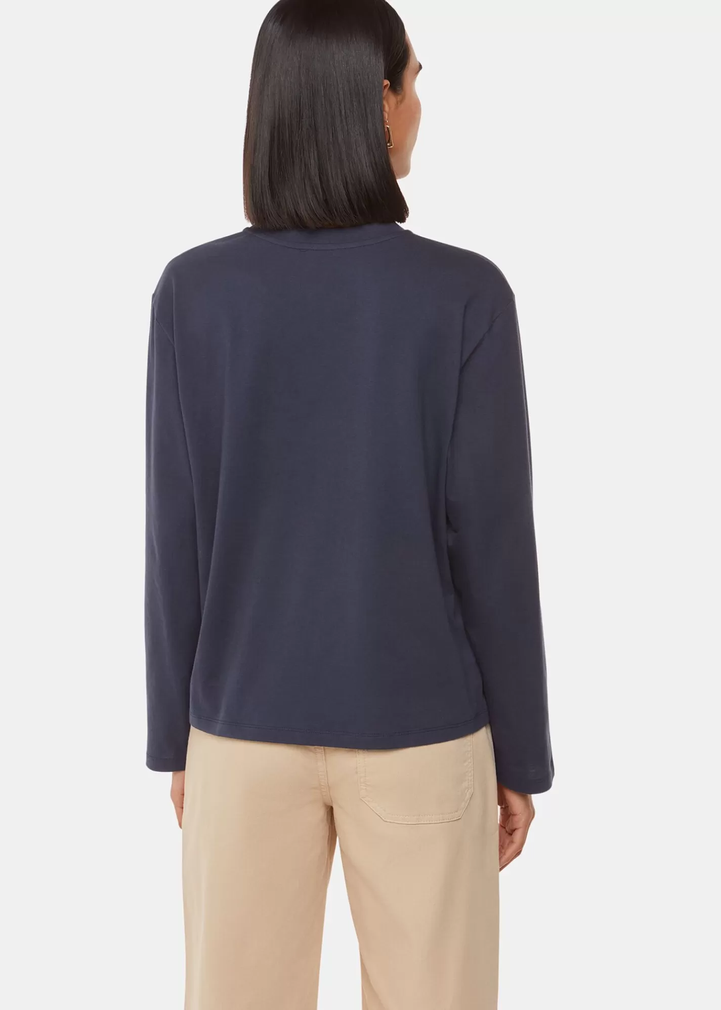 Whistles T-Shirts | Tops*Relaxed Long Sleeve Tee Navy